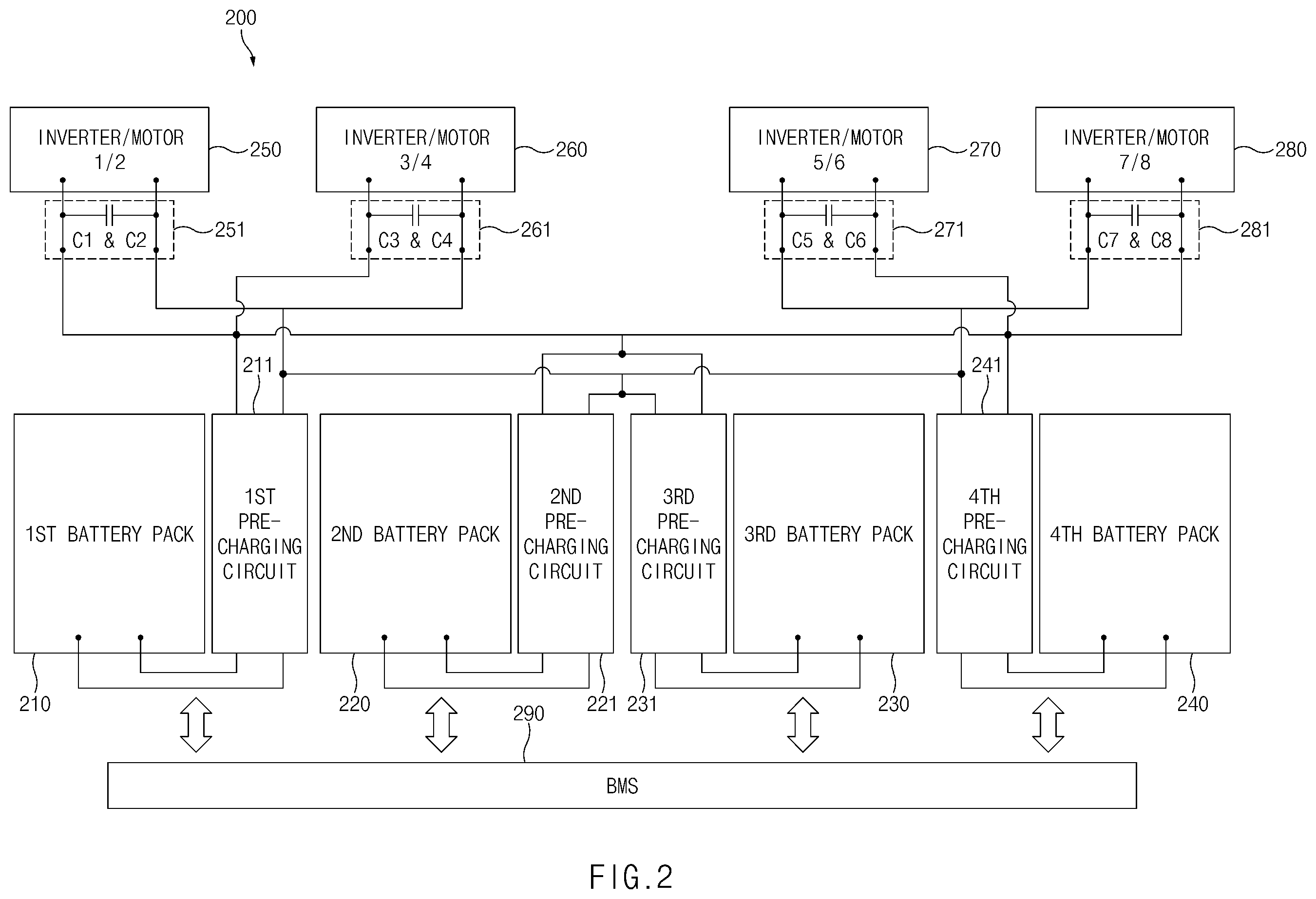 Patent US12351070 Figure 2 – Method for balancing parallel battery packs using pre-charging circuit and apparatus and system for the same