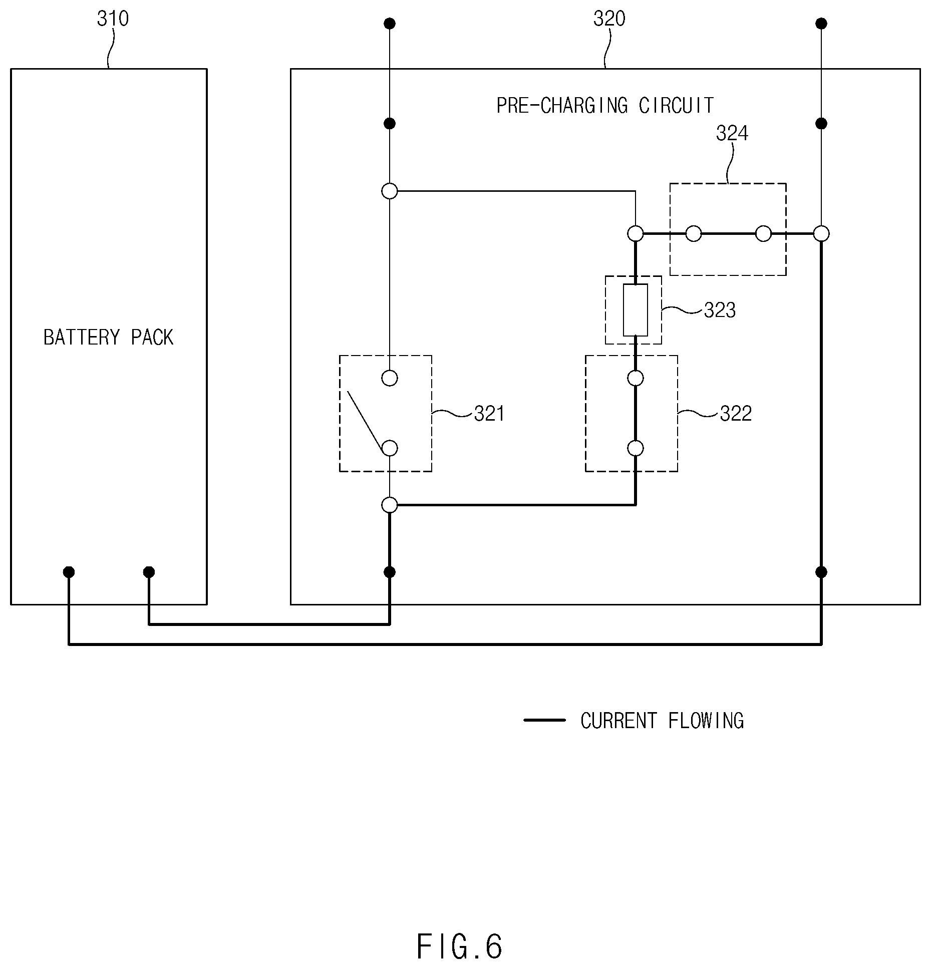 Patent US12351070 Figure 6 – Method for balancing parallel battery packs using pre-charging circuit and apparatus and system for the same