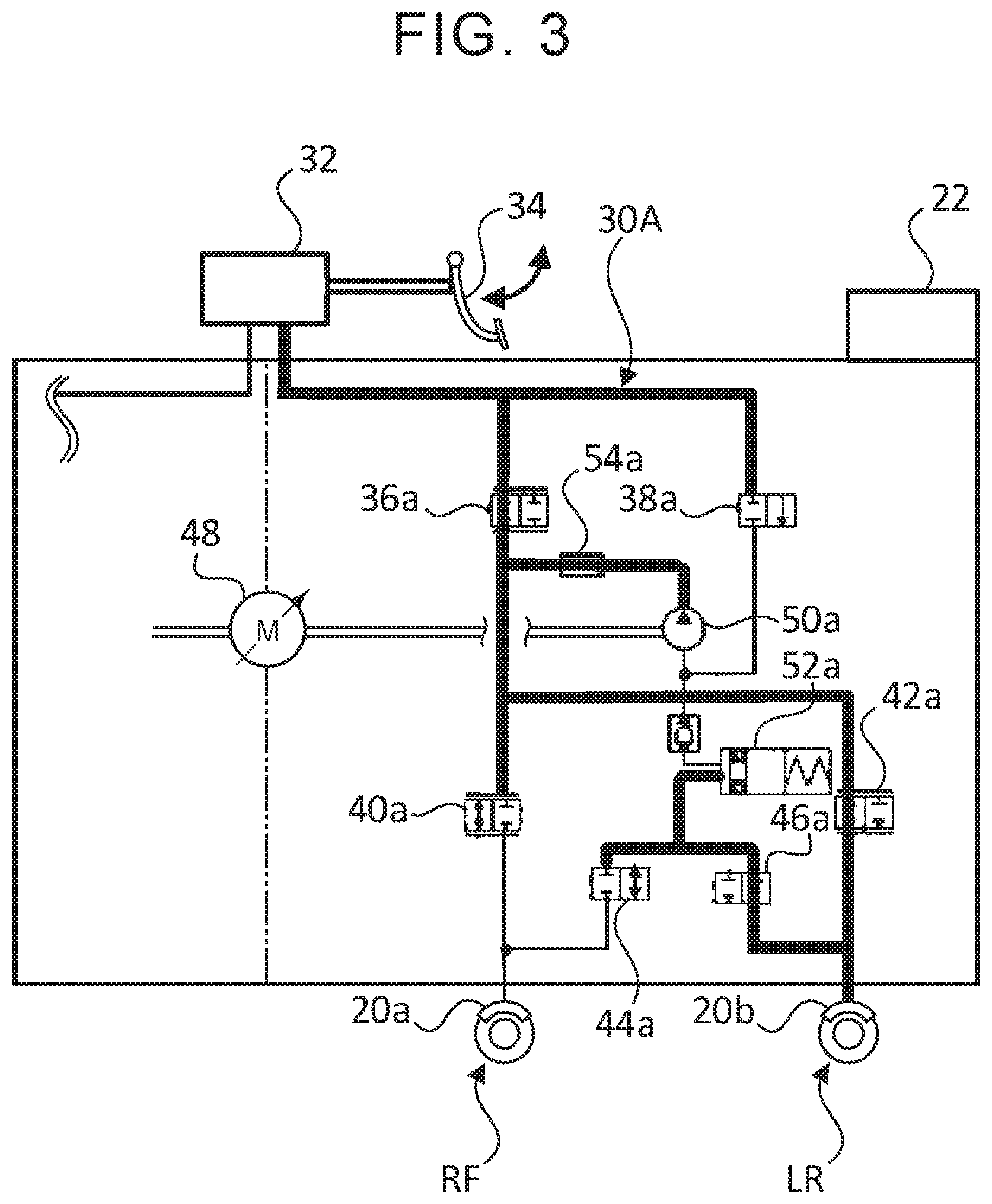 Patent US12351077 Figure 3 – Vehicle brake device