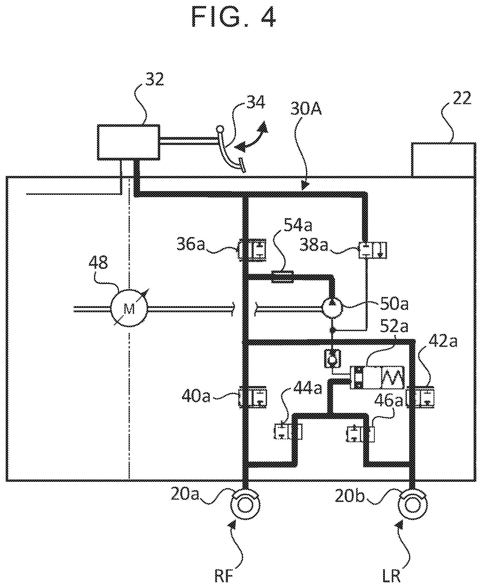 Patent US12351077 Figure 4 – Vehicle brake device