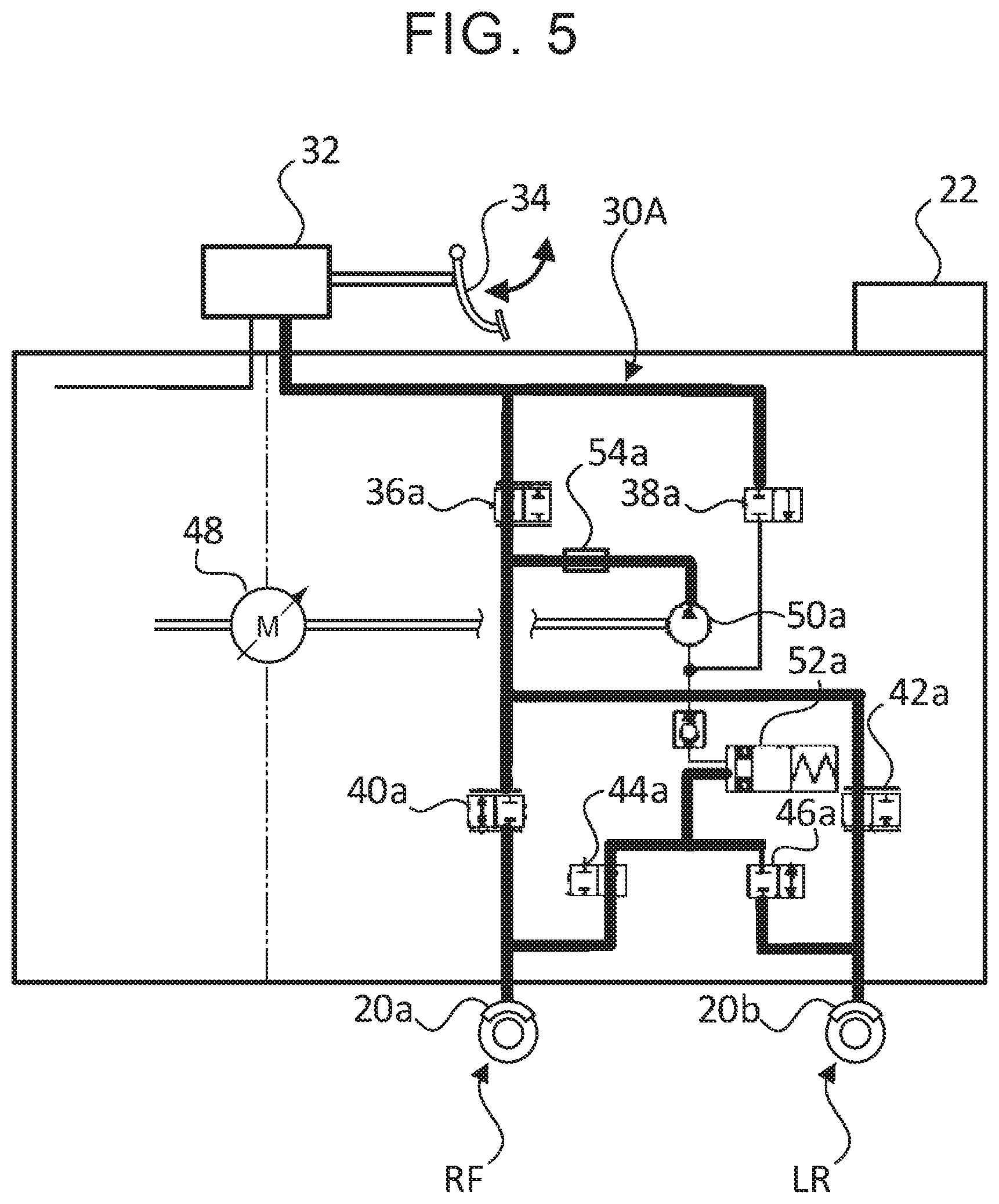 Patent US12351077 Figure 5 – Vehicle brake device