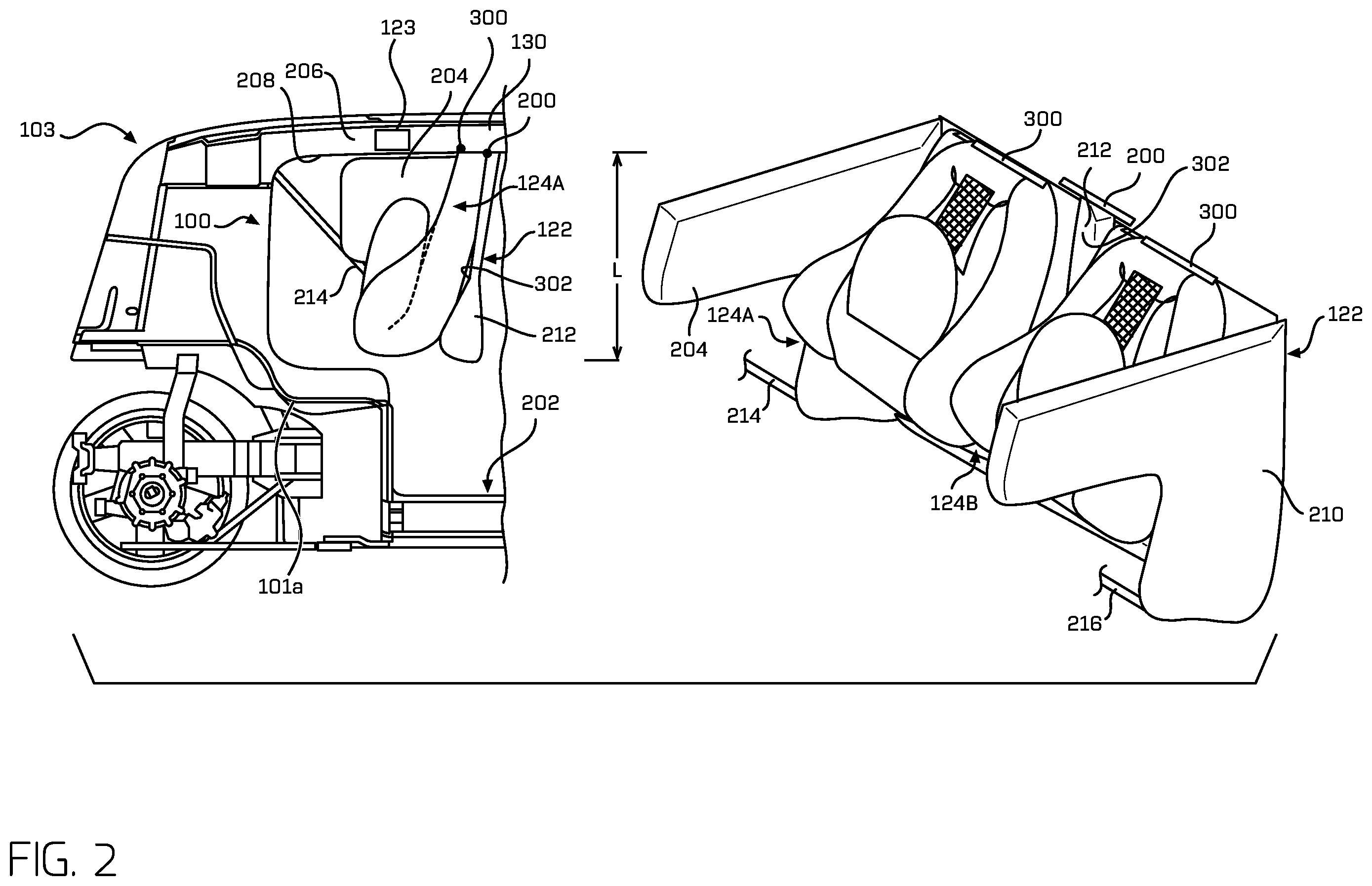 Patent US12351080 Figure 2 – Occupant protection systems that adjust occupant seat positions for safety and comfort