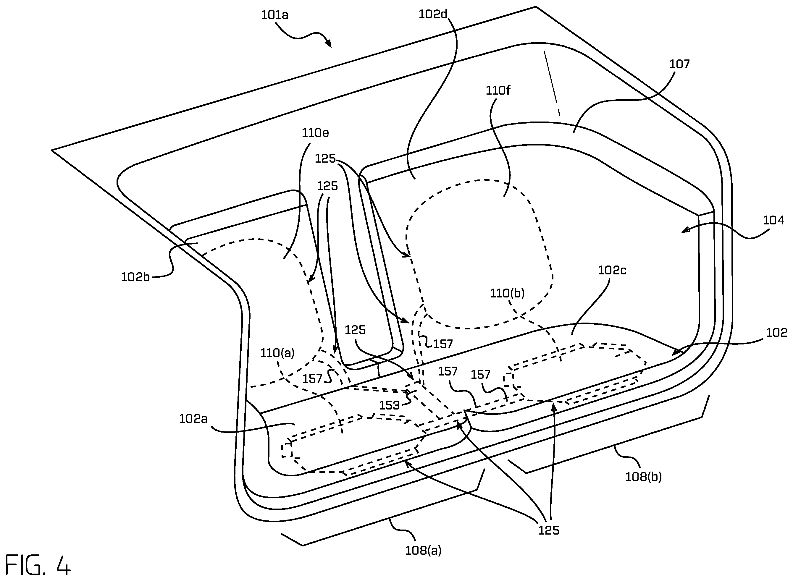 Patent US12351080 Figure 4 – Occupant protection systems that adjust occupant seat positions for safety and comfort