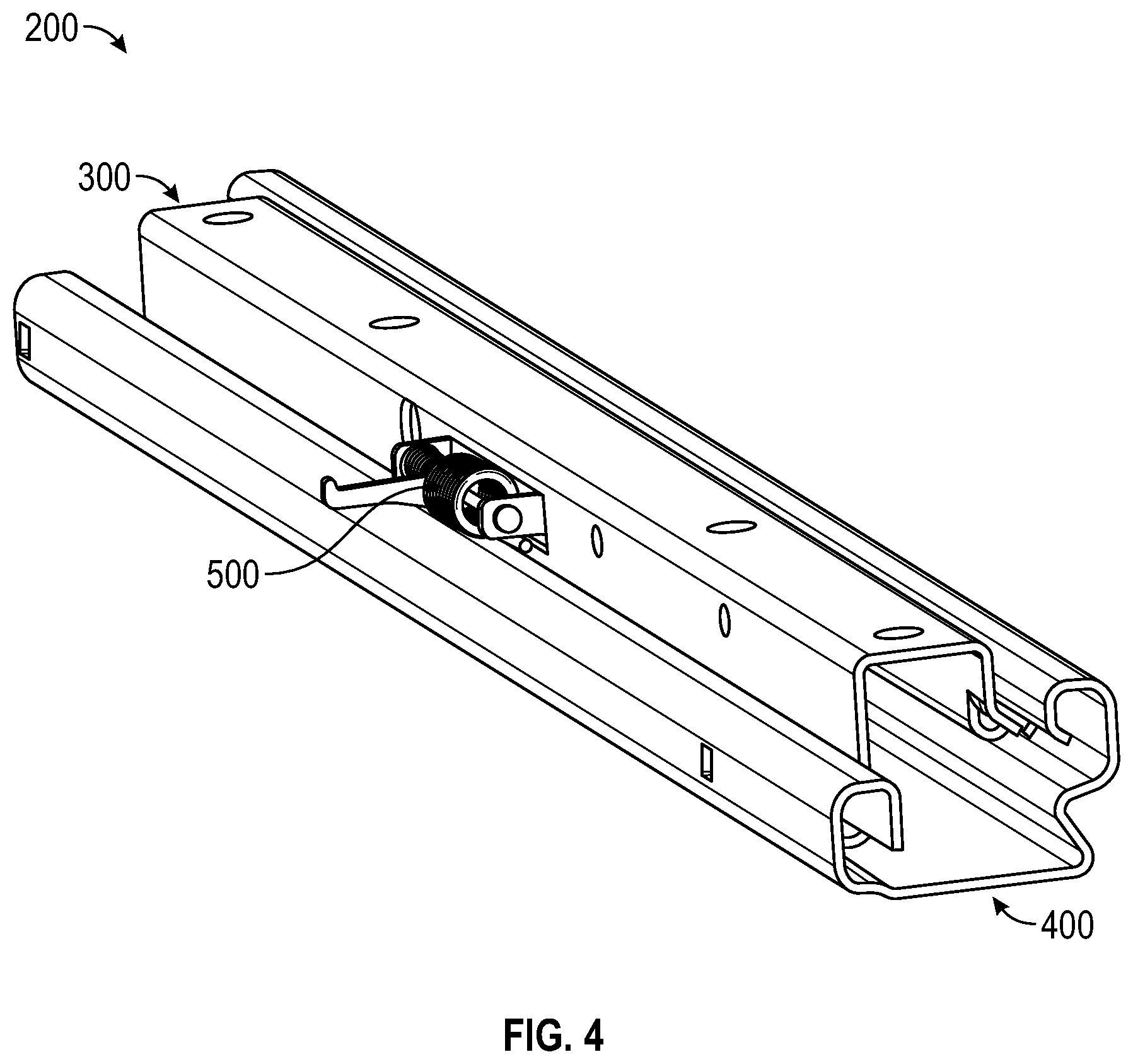 Patent US12351083 Figure 4 – Anti-chuck mechanism for seat track assembly