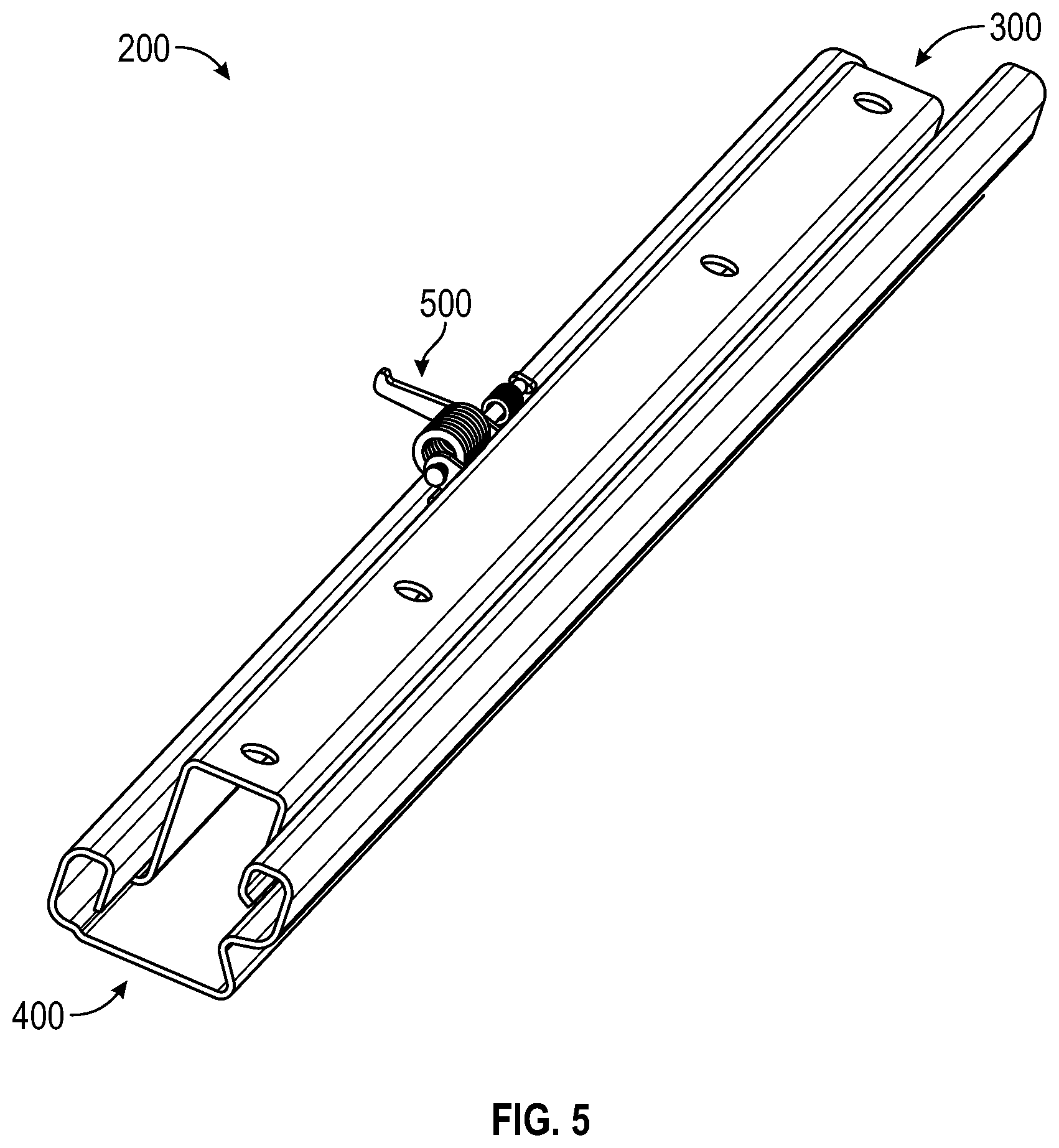 Patent US12351083 Figure 5 – Anti-chuck mechanism for seat track assembly
