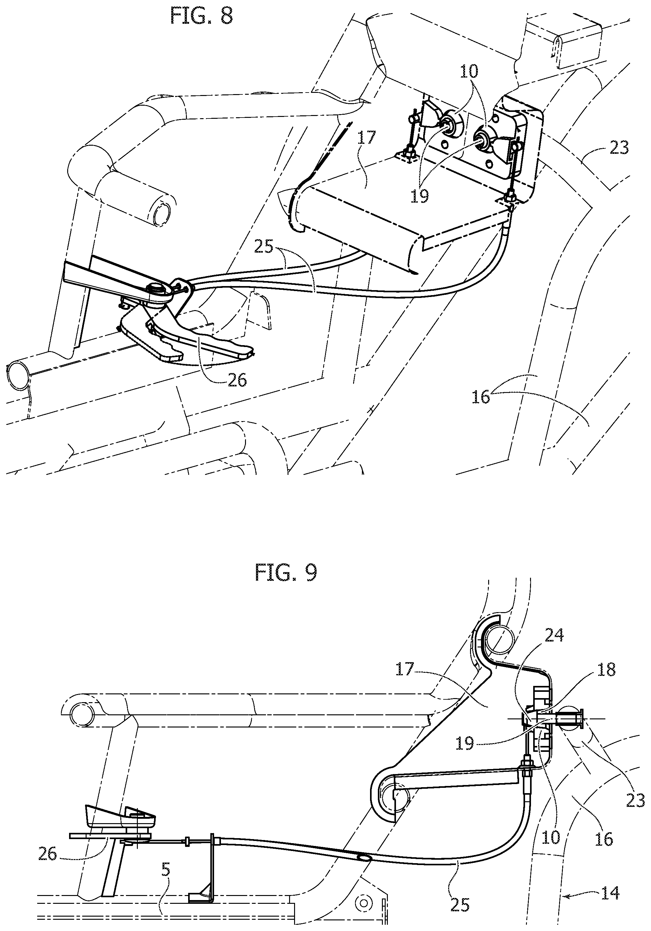 Patent US12351084 Figure 7 – Vehicle structure with facilitated access for the passenger