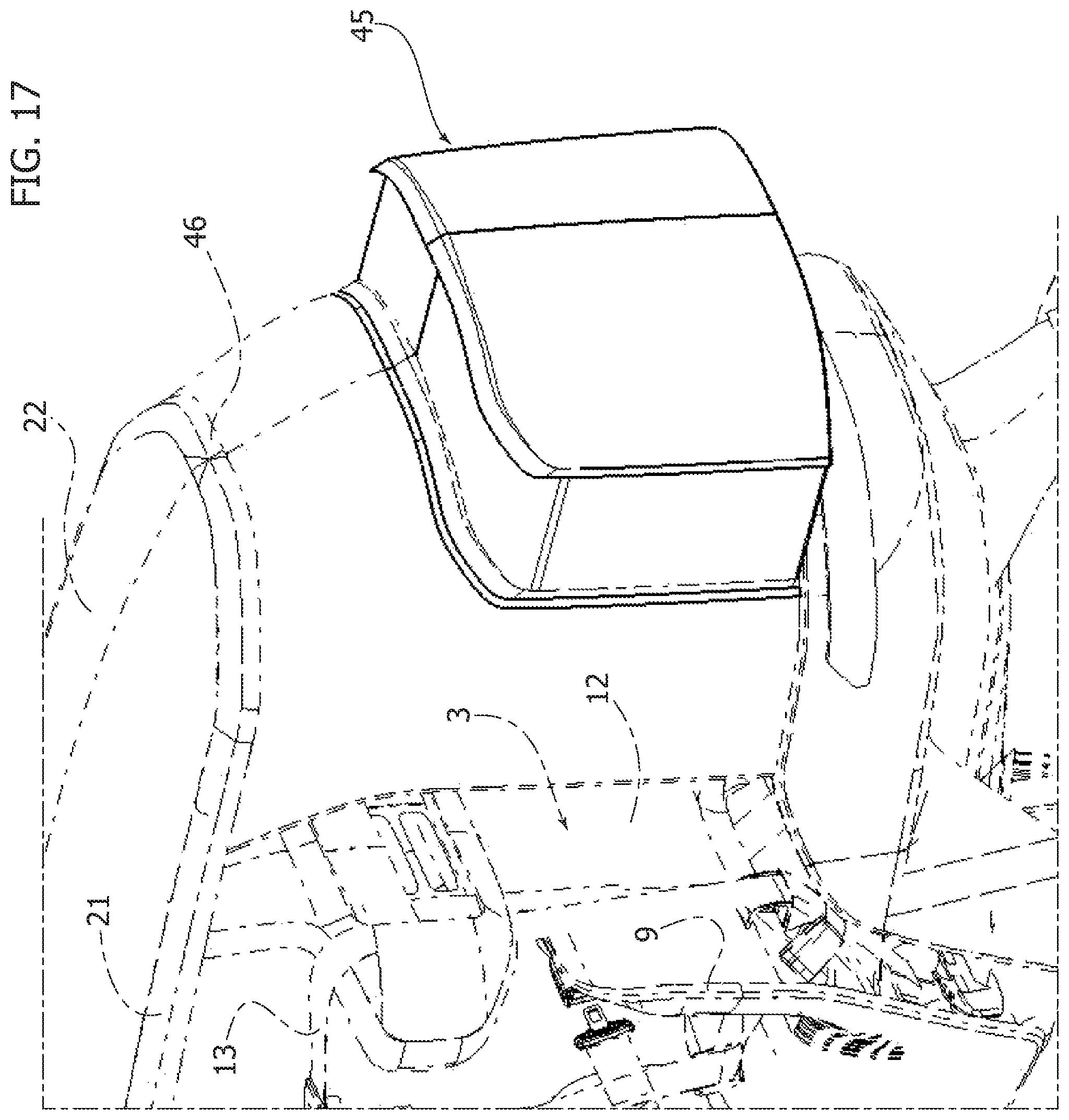 Patent US12351084 Figure 15 – Vehicle structure with facilitated access for the passenger