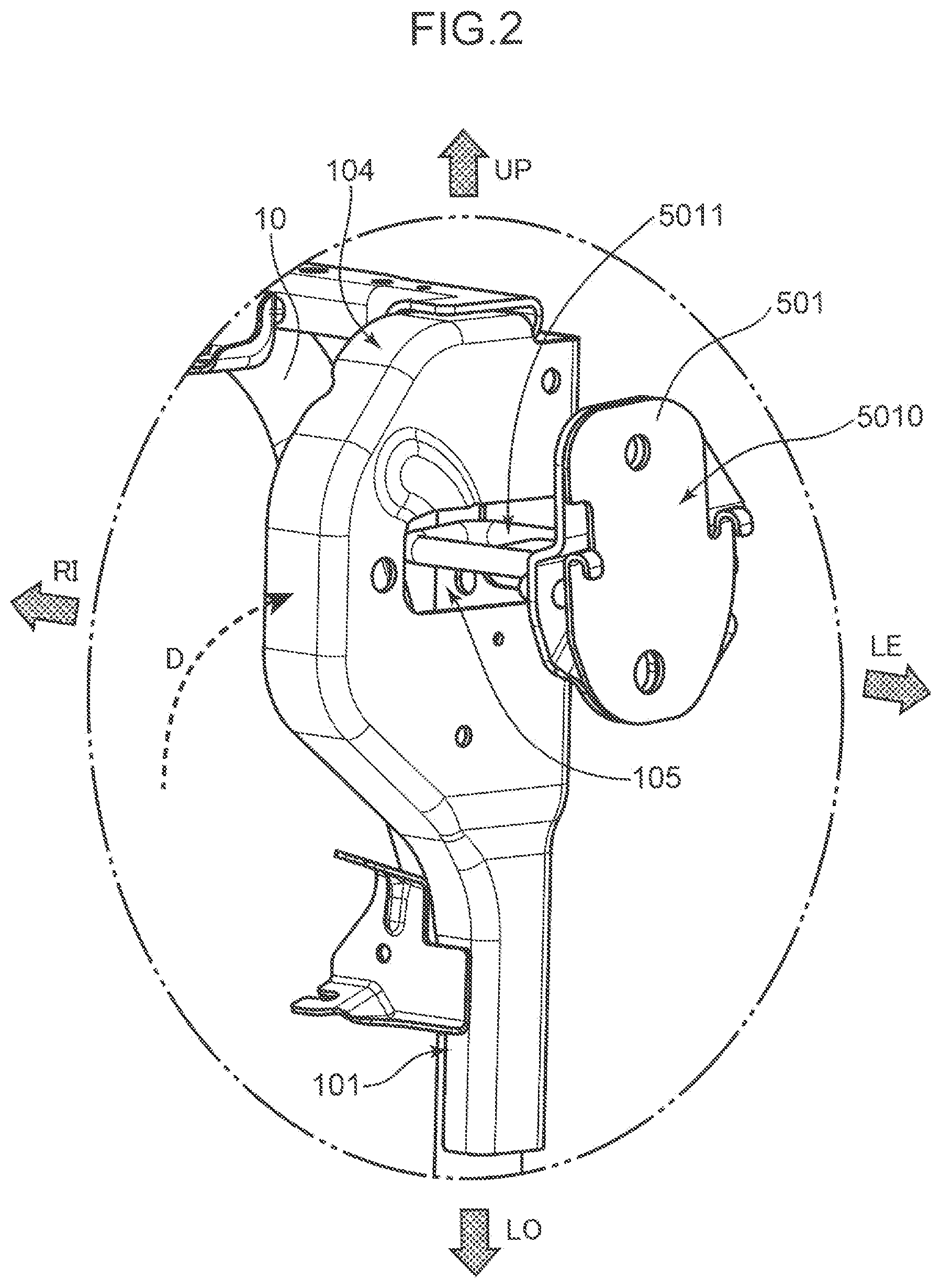 Patent US12351085 Figure 2 – Vehicle seat