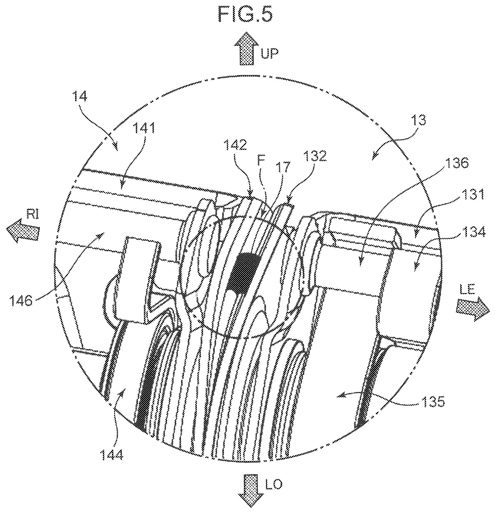 Patent US12351085 Figure 5 – Vehicle seat