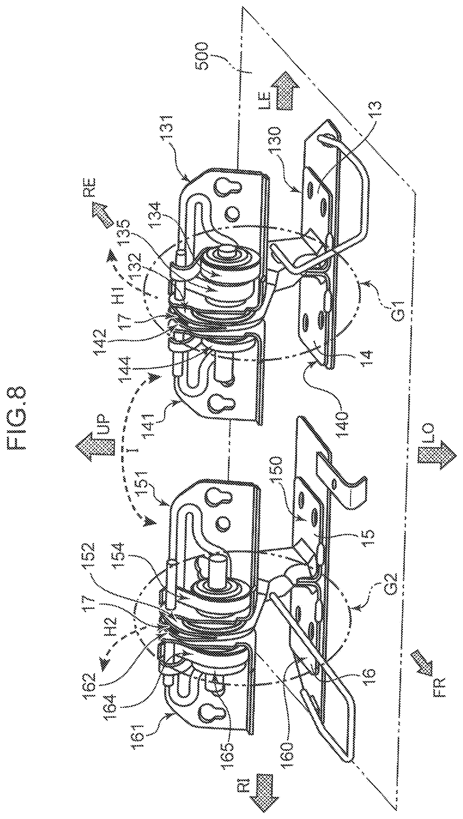 Patent US12351085 Figure 8 – Vehicle seat