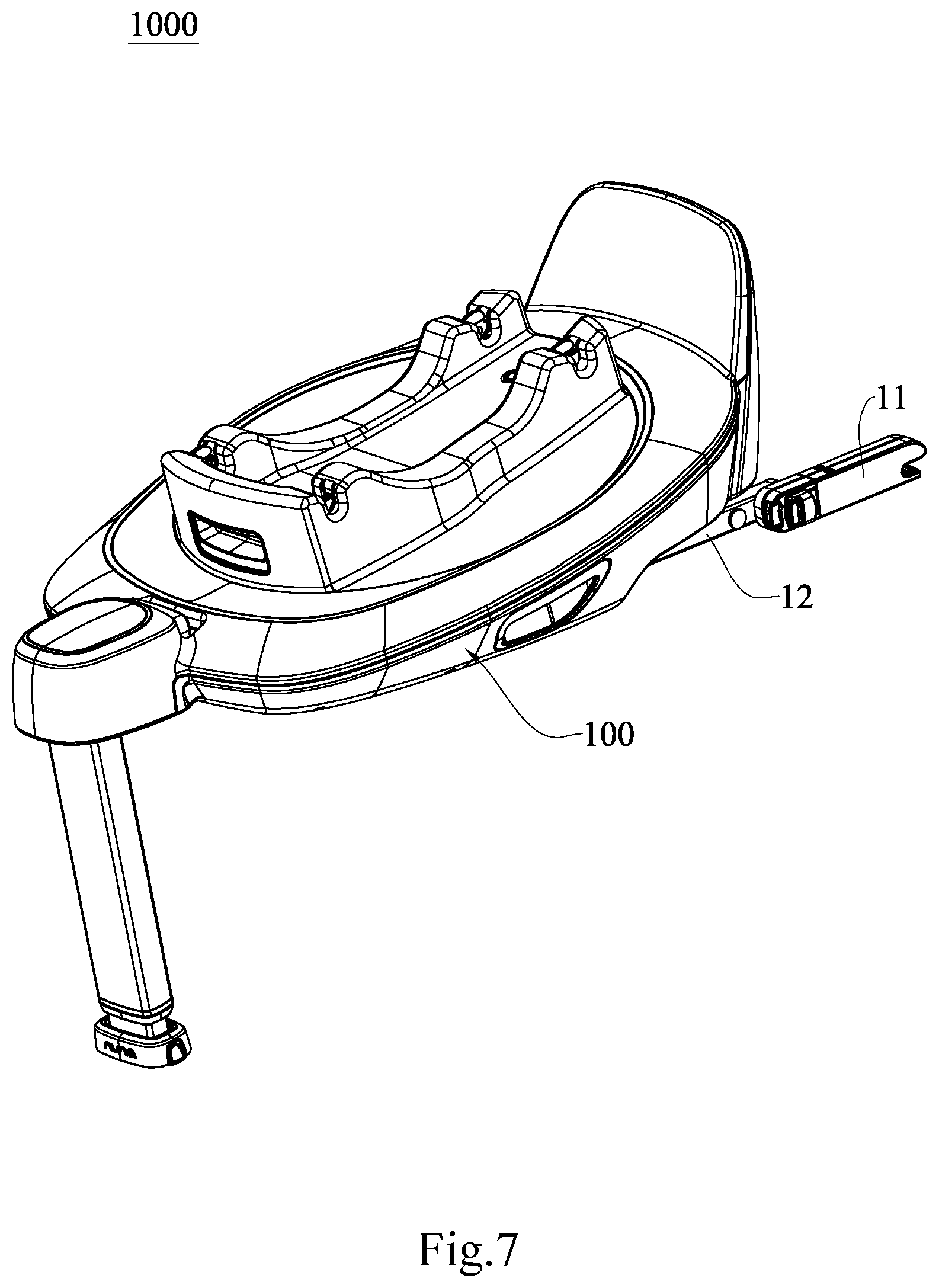 Patent US12351087 Figure 7 – Telescopic adjustment structure