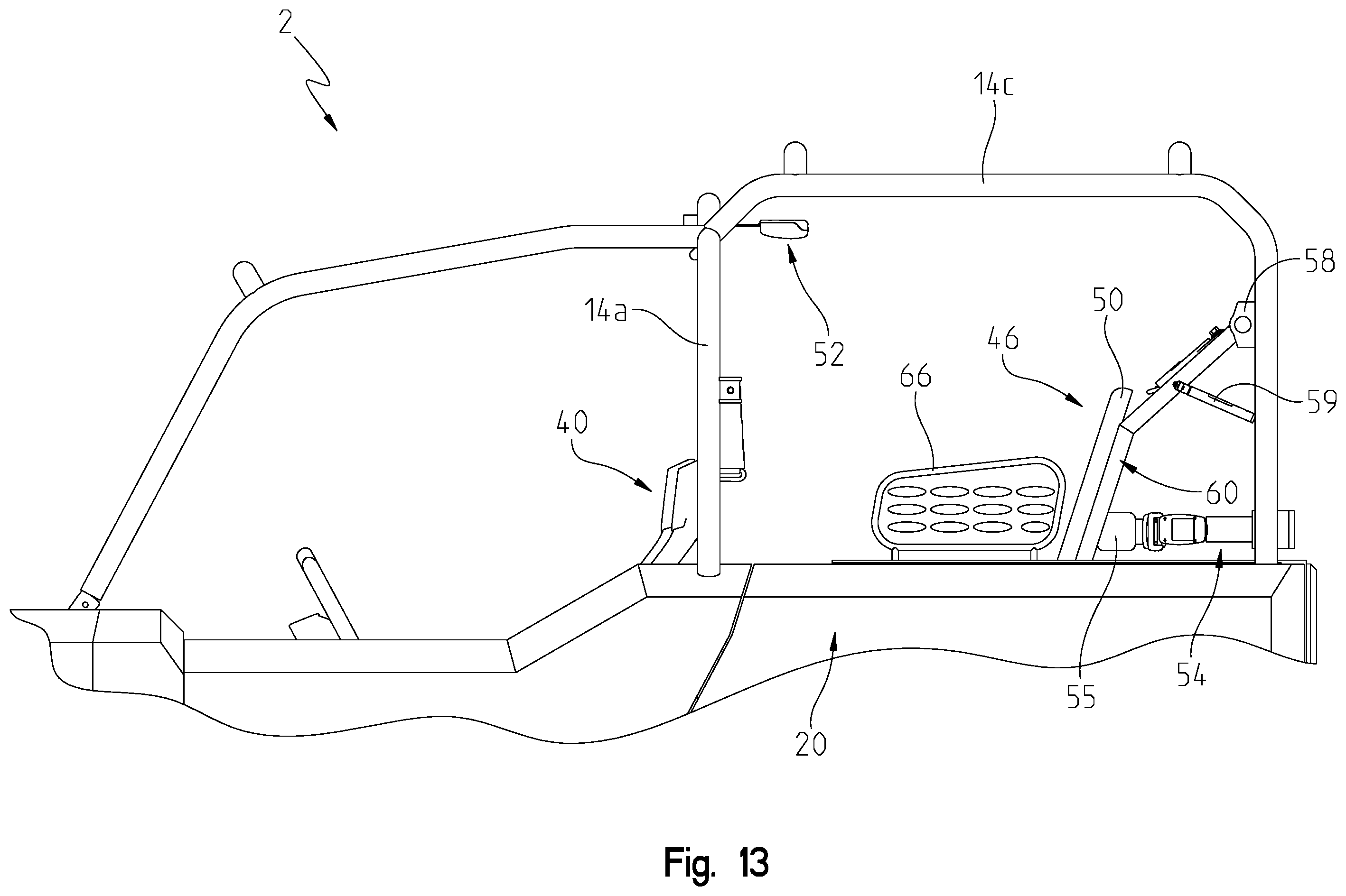 Patent US12351088 Figure 13 – Rear seating for utility vehicle