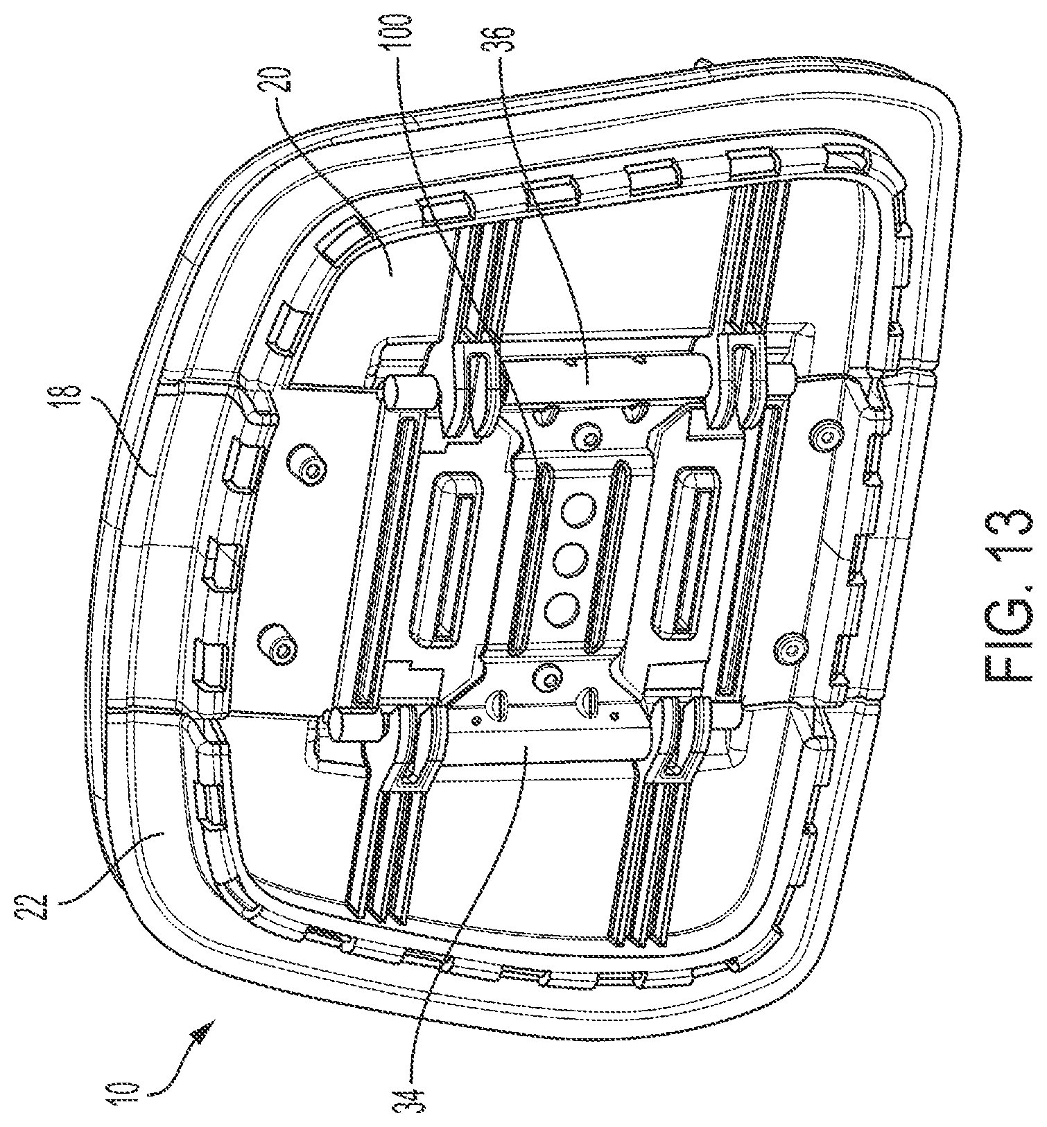 Patent US12351090 Figure 13 – Headrest assembly with friction hinge