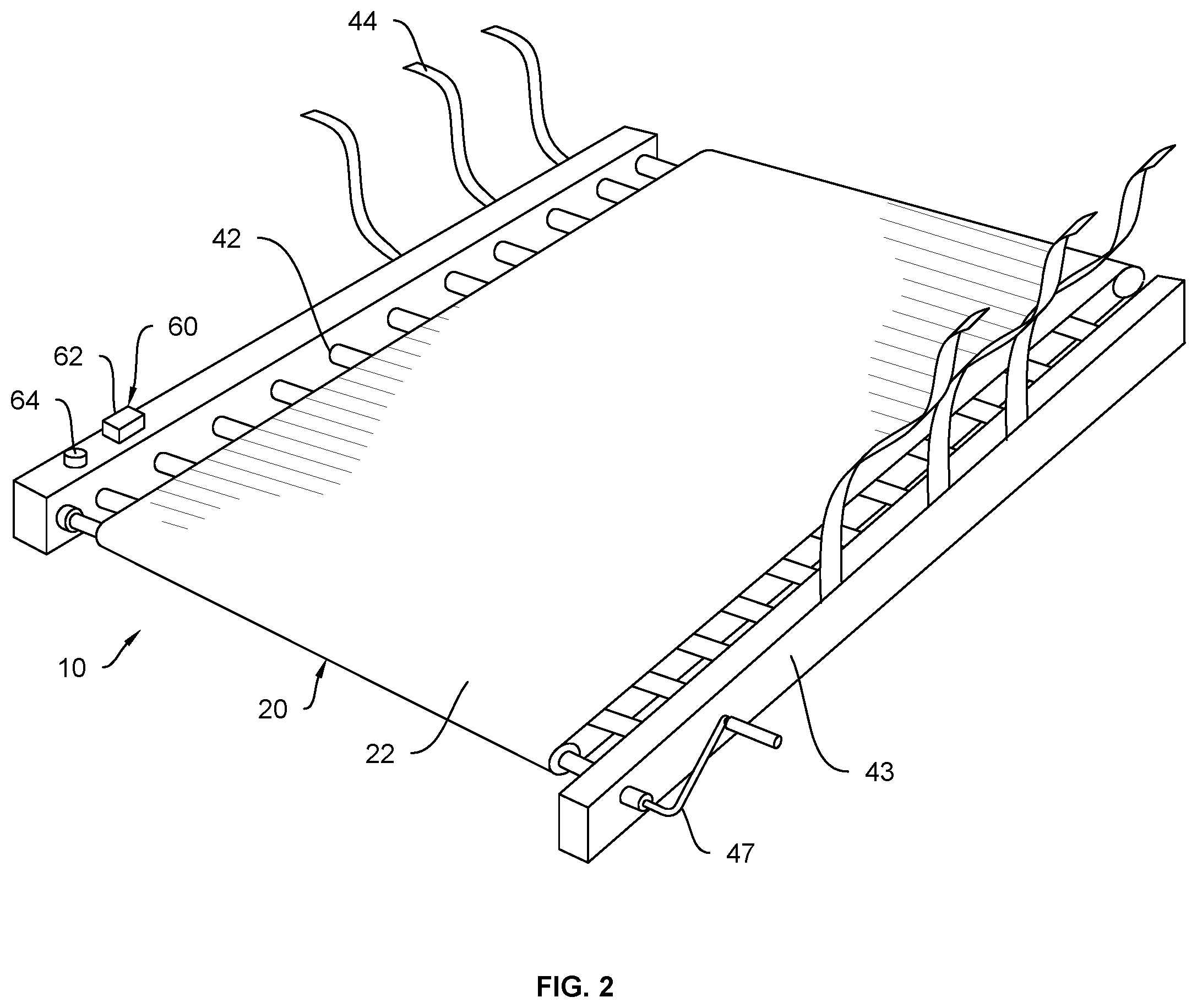 Patent US12351093 Figure 2 – Truck bed unloading apparatus
