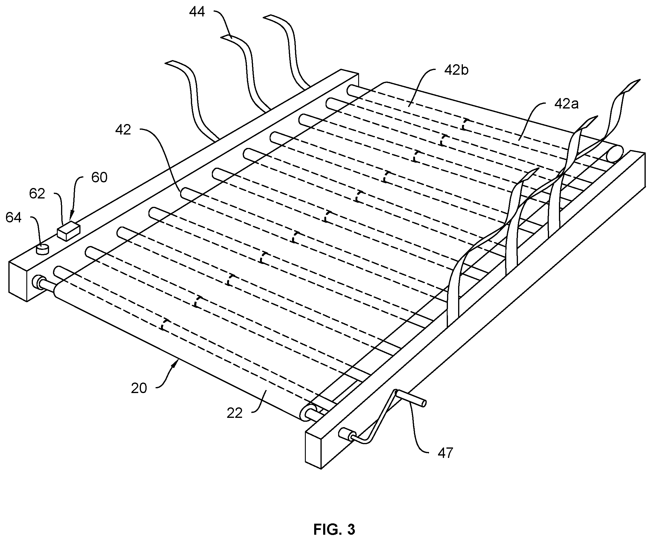 Patent US12351093 Figure 3 – Truck bed unloading apparatus