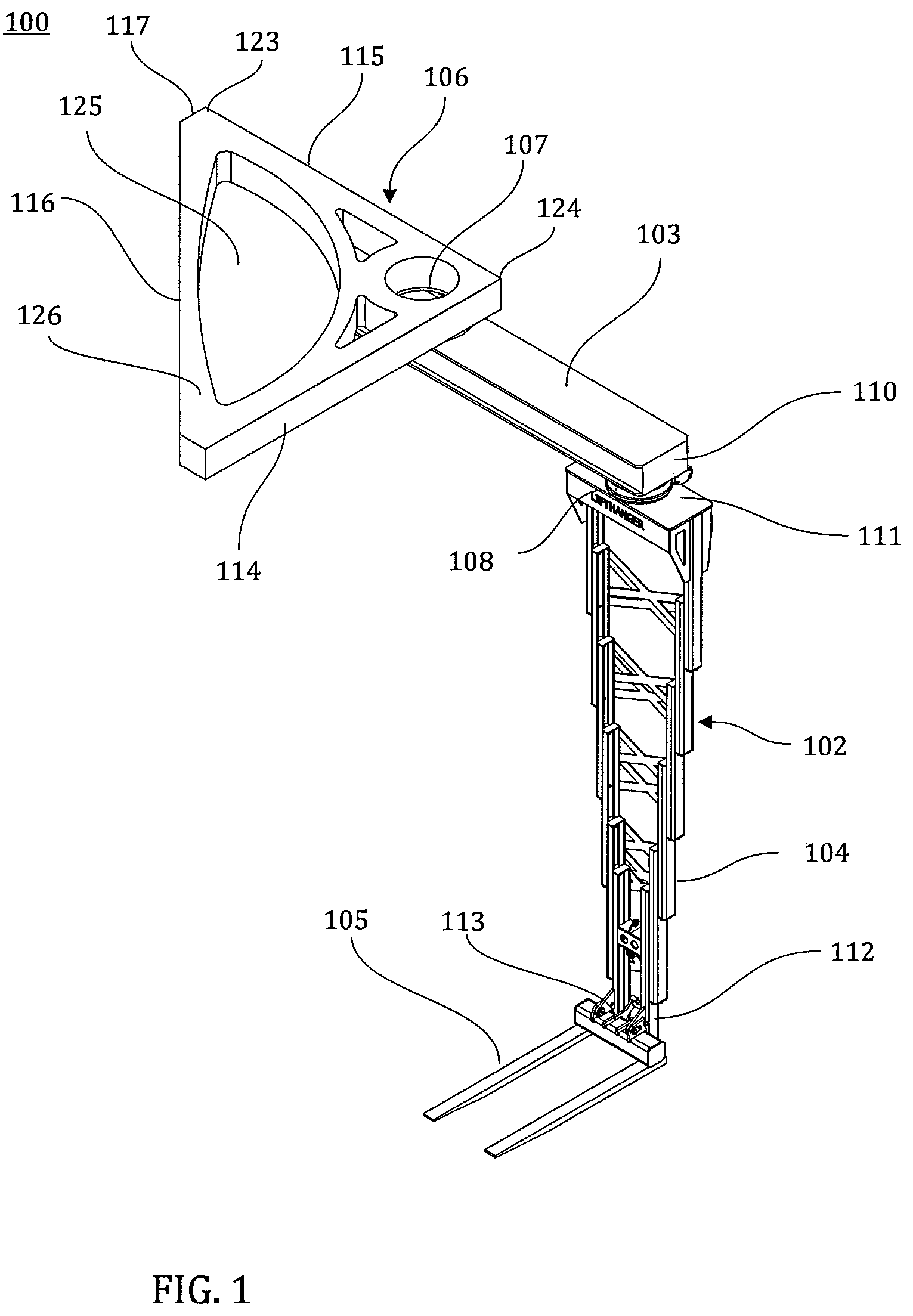 Patent US12351095 Figure 1 – Load handling device for a transportation unit and a transportation unit