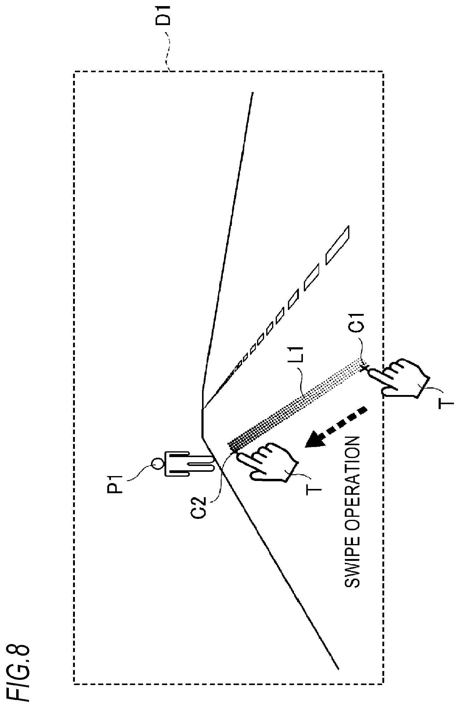 Patent US12351099 Figure 8 – Vehicle display system, vehicle system, and vehicle