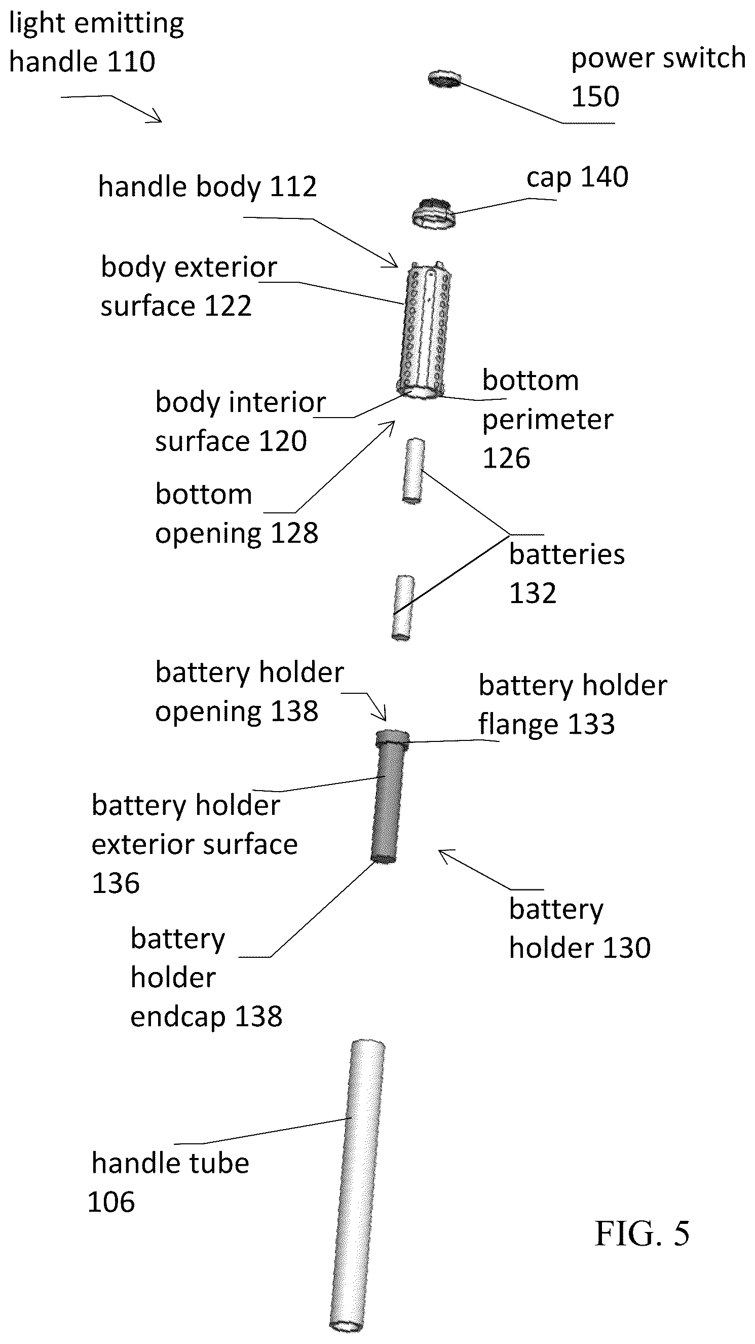 Patent US12351102 Figure 4 – Light emitting handle