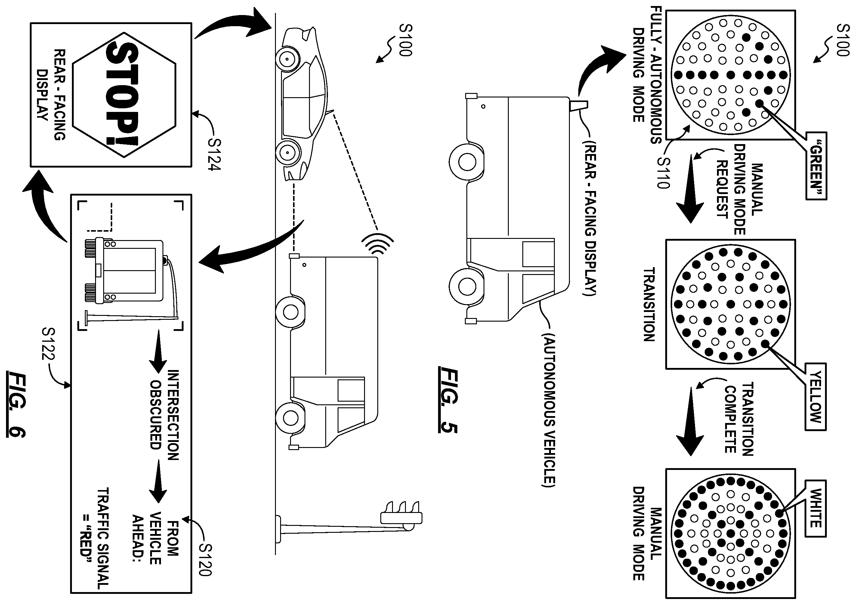 Patent US12351105 Figure 5 – Methods for communicating state, intent, and context of an autonomous vehicle