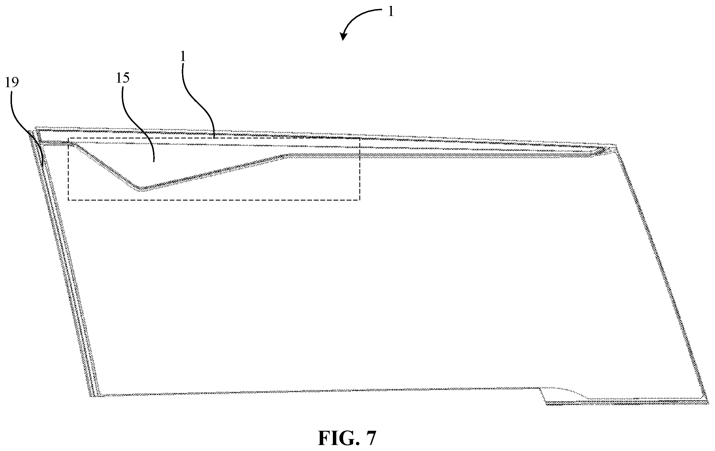 Patent US12351106 Figure 7 – Vehicle window assembly with plurality of light guide strips and vehicle having the same