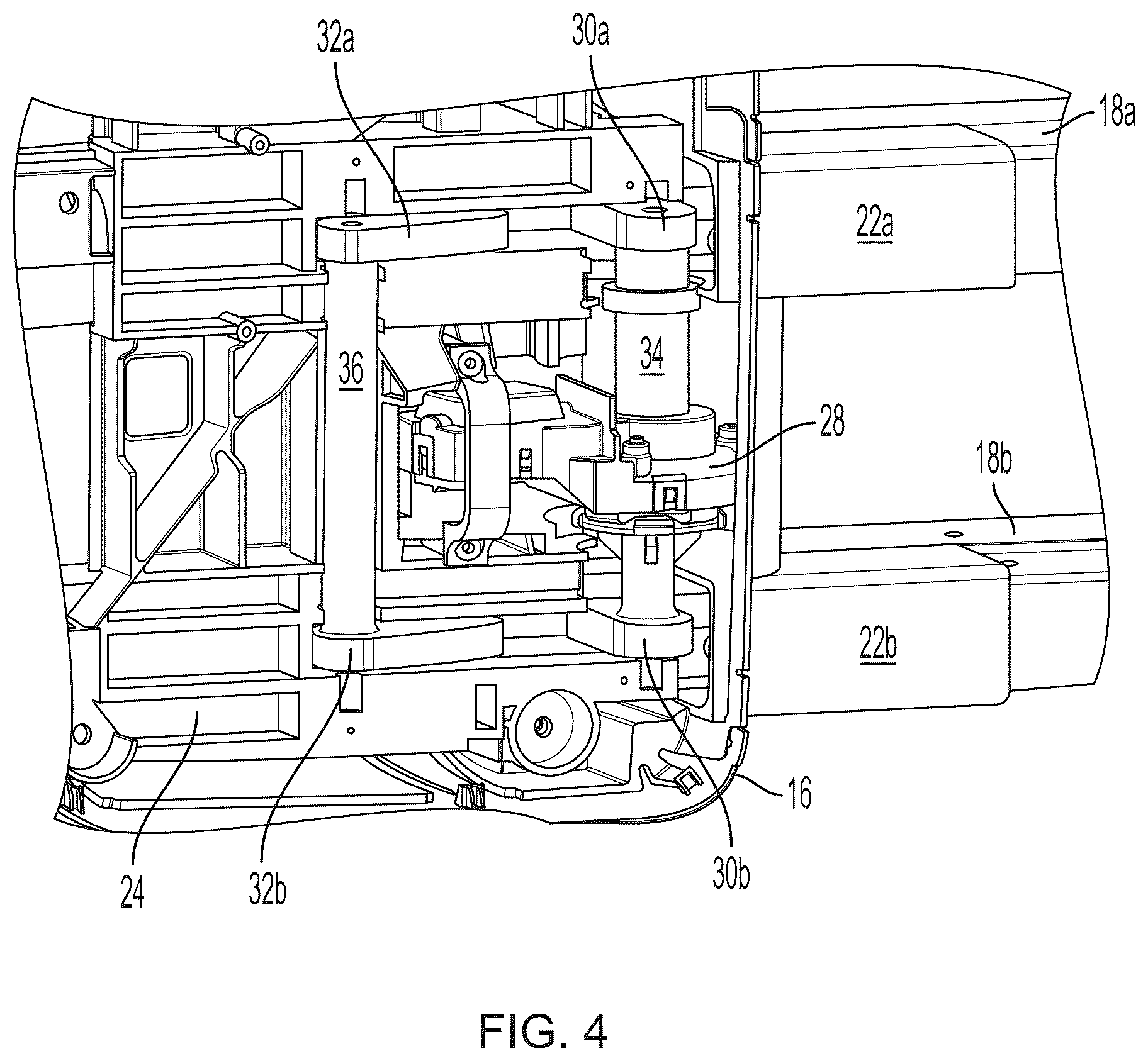 Patent US12351108 Figure 4 – Vehicular exterior rearview mirror assembly with extendable and retractable mirror head