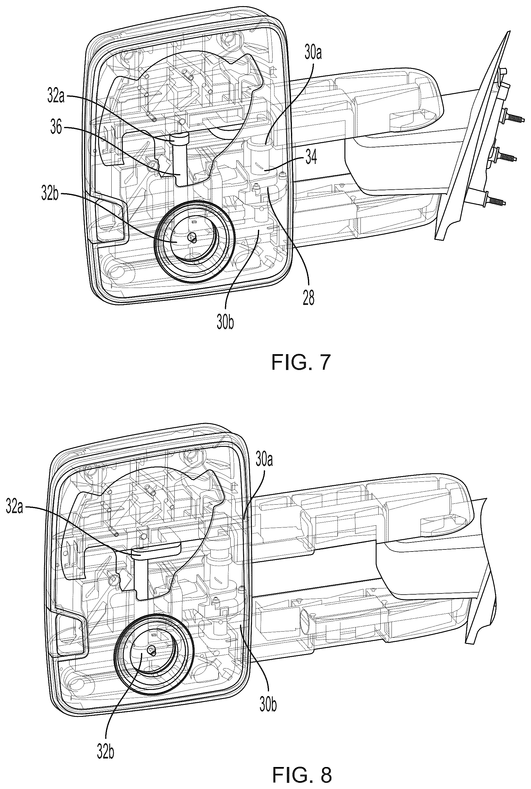 Patent US12351108 Figure 6 – Vehicular exterior rearview mirror assembly with extendable and retractable mirror head
