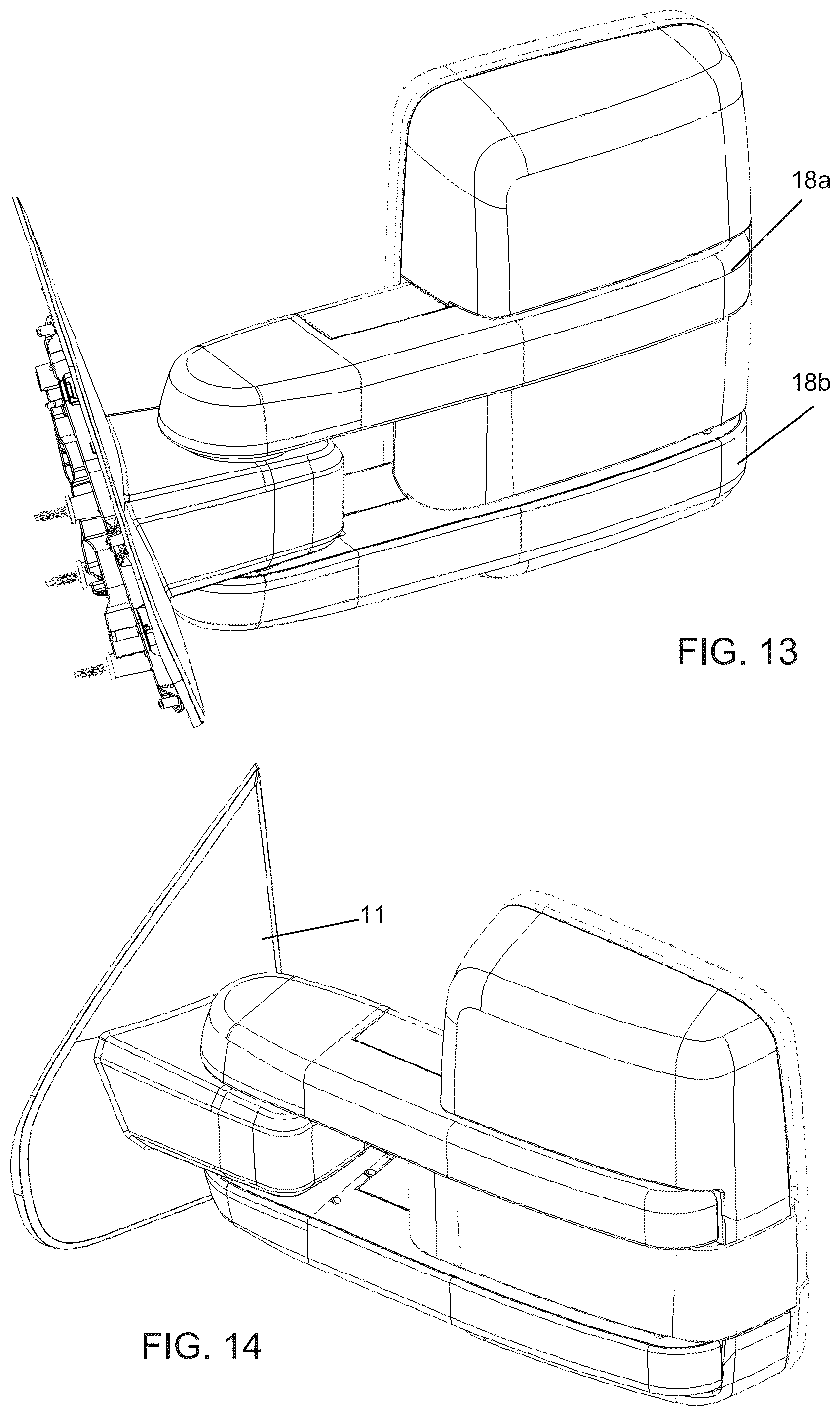 Patent US12351108 Figure 9 – Vehicular exterior rearview mirror assembly with extendable and retractable mirror head