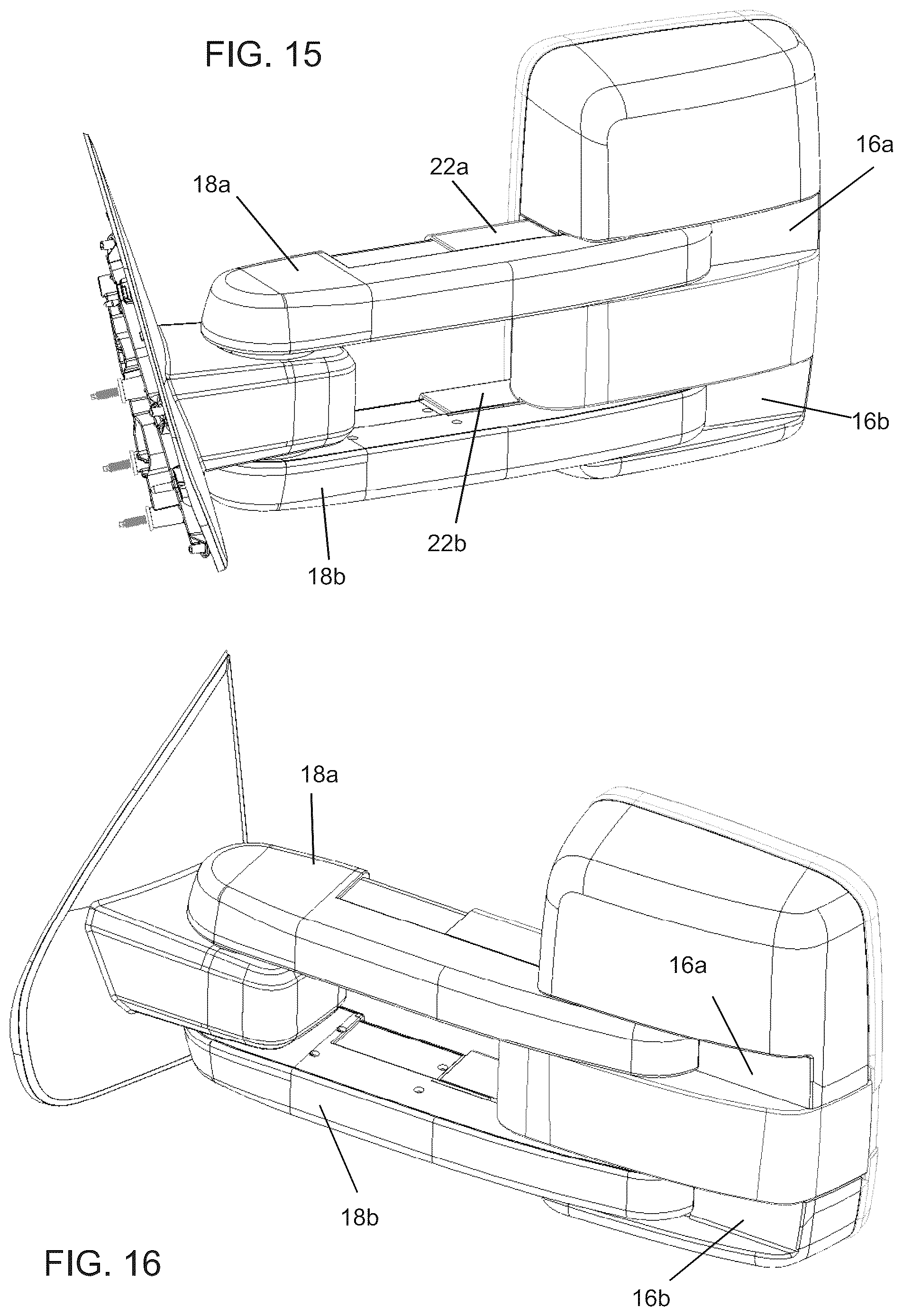 Patent US12351108 Figure 10 – Vehicular exterior rearview mirror assembly with extendable and retractable mirror head