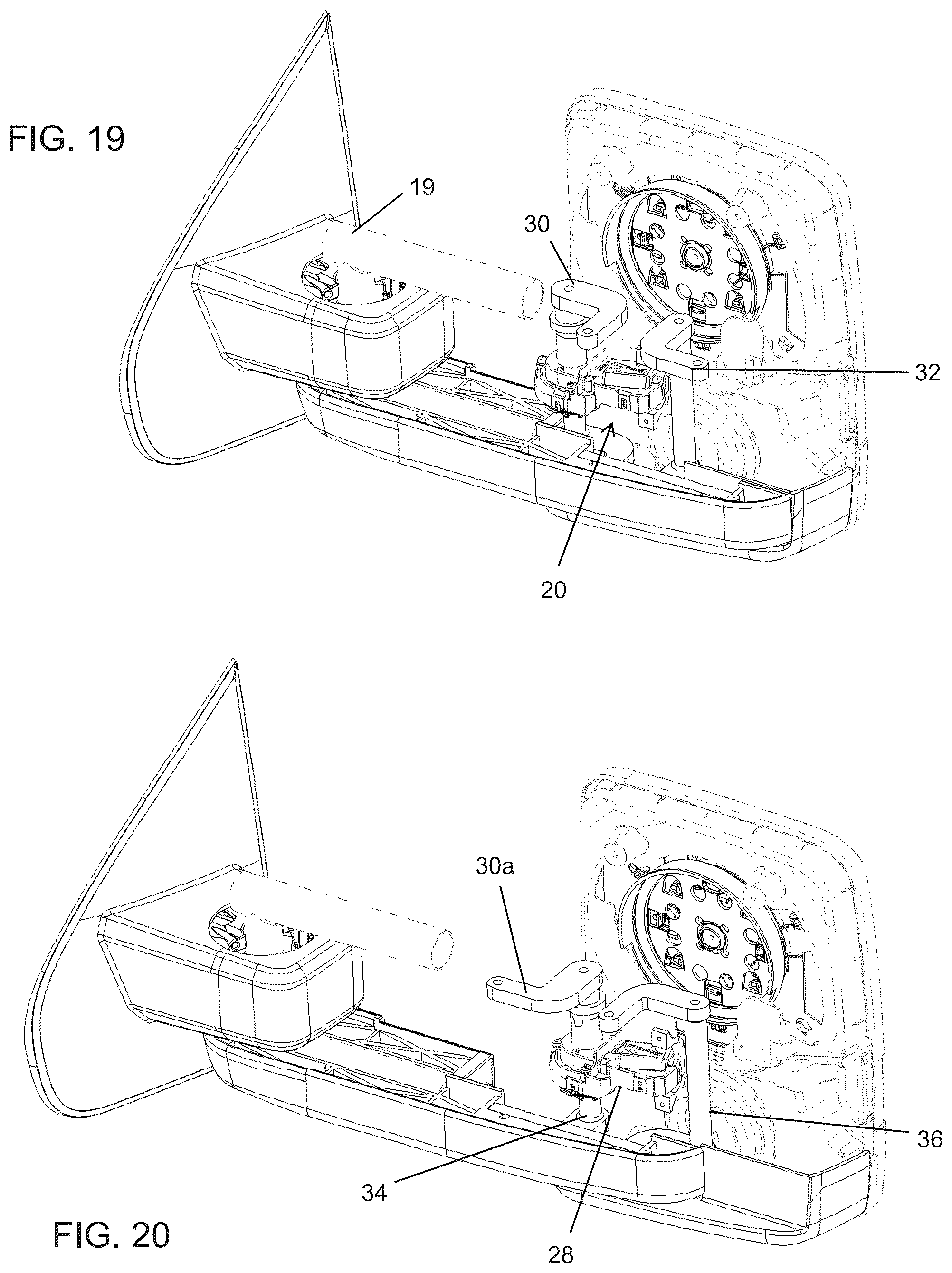 Patent US12351108 Figure 12 – Vehicular exterior rearview mirror assembly with extendable and retractable mirror head