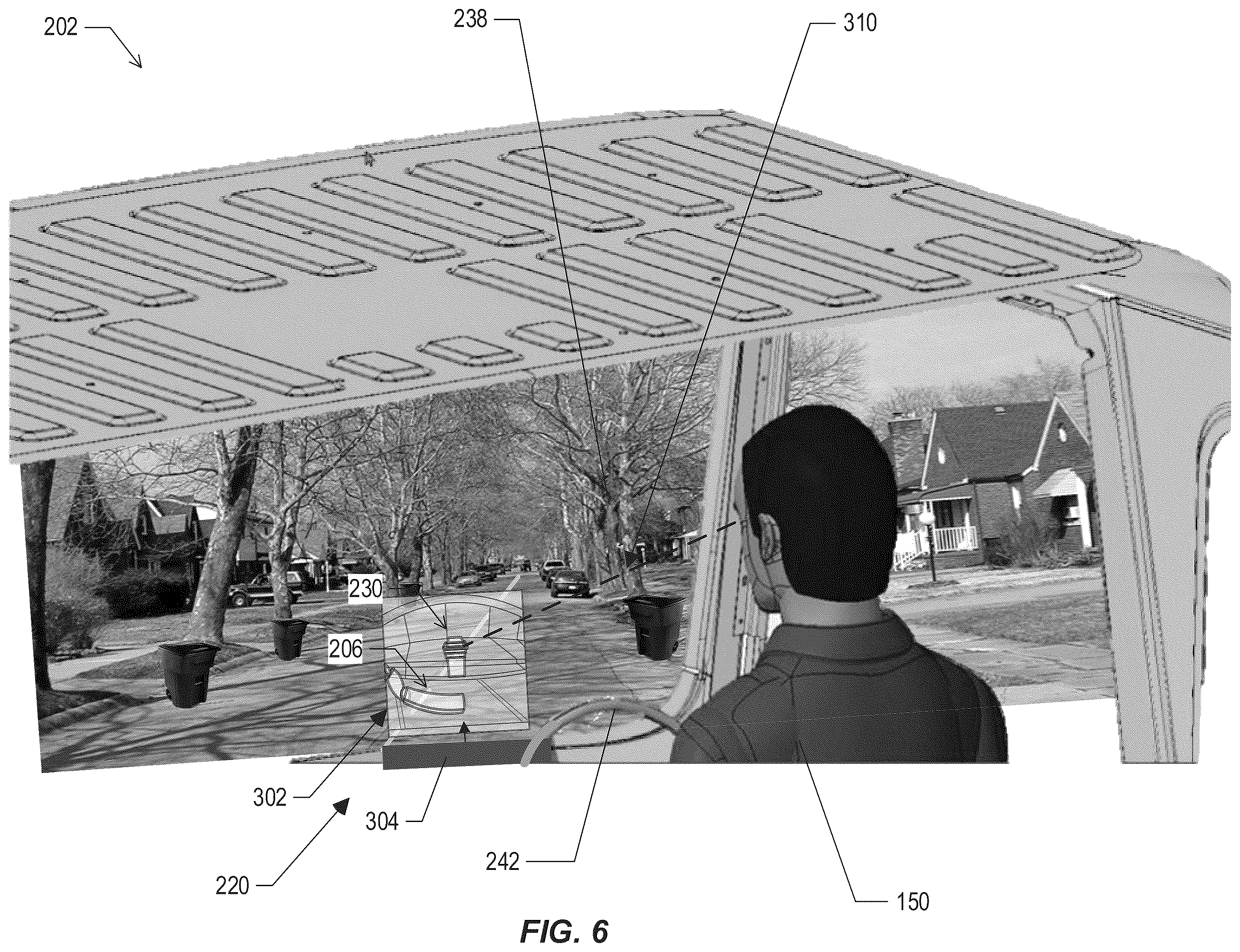Patent US12351109 Figure 8 – Video display for refuse collection