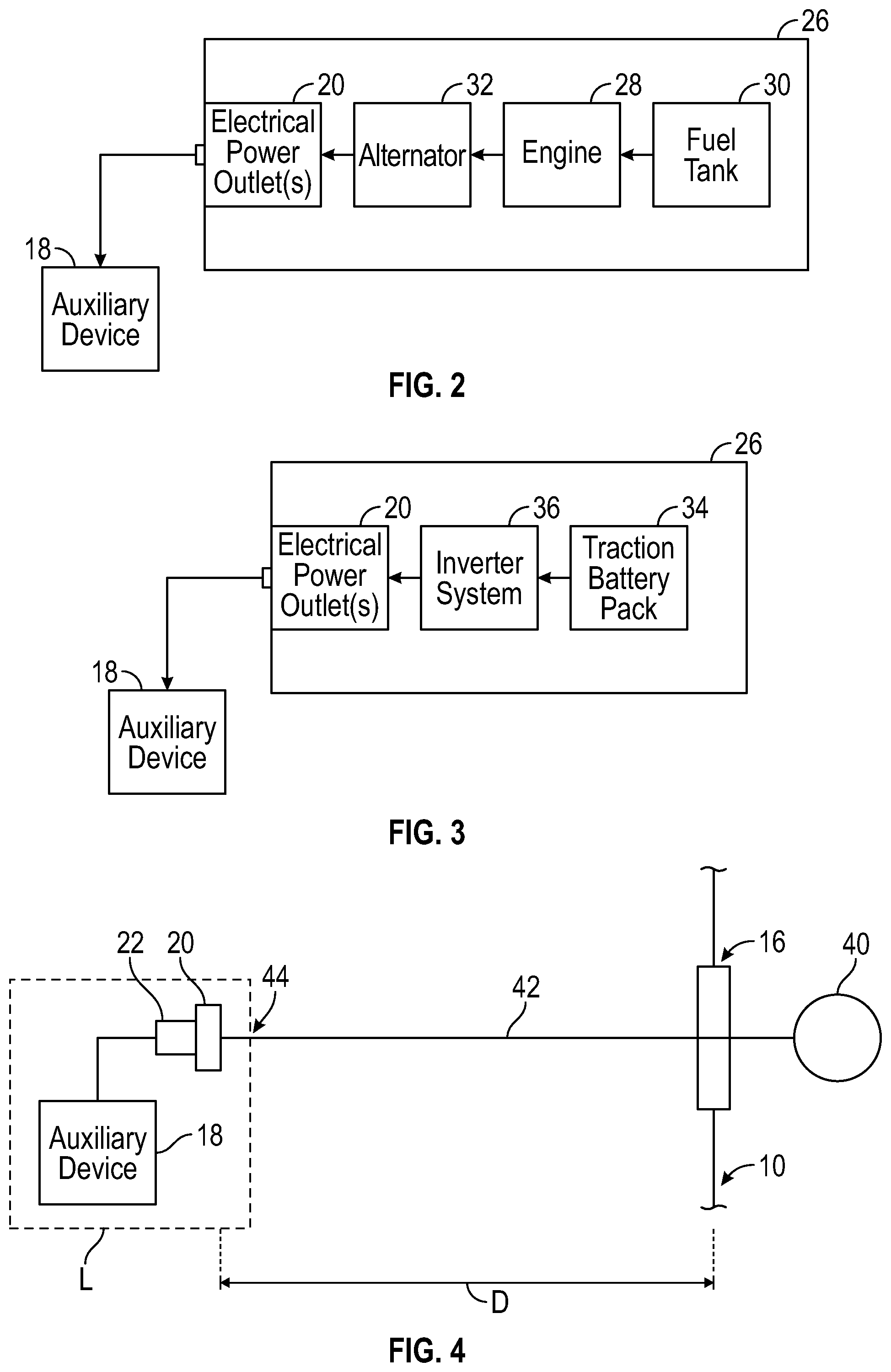 Patent US12351114 Figure 2 – Vehicle remote power supply systems with integrated retractable extension cords