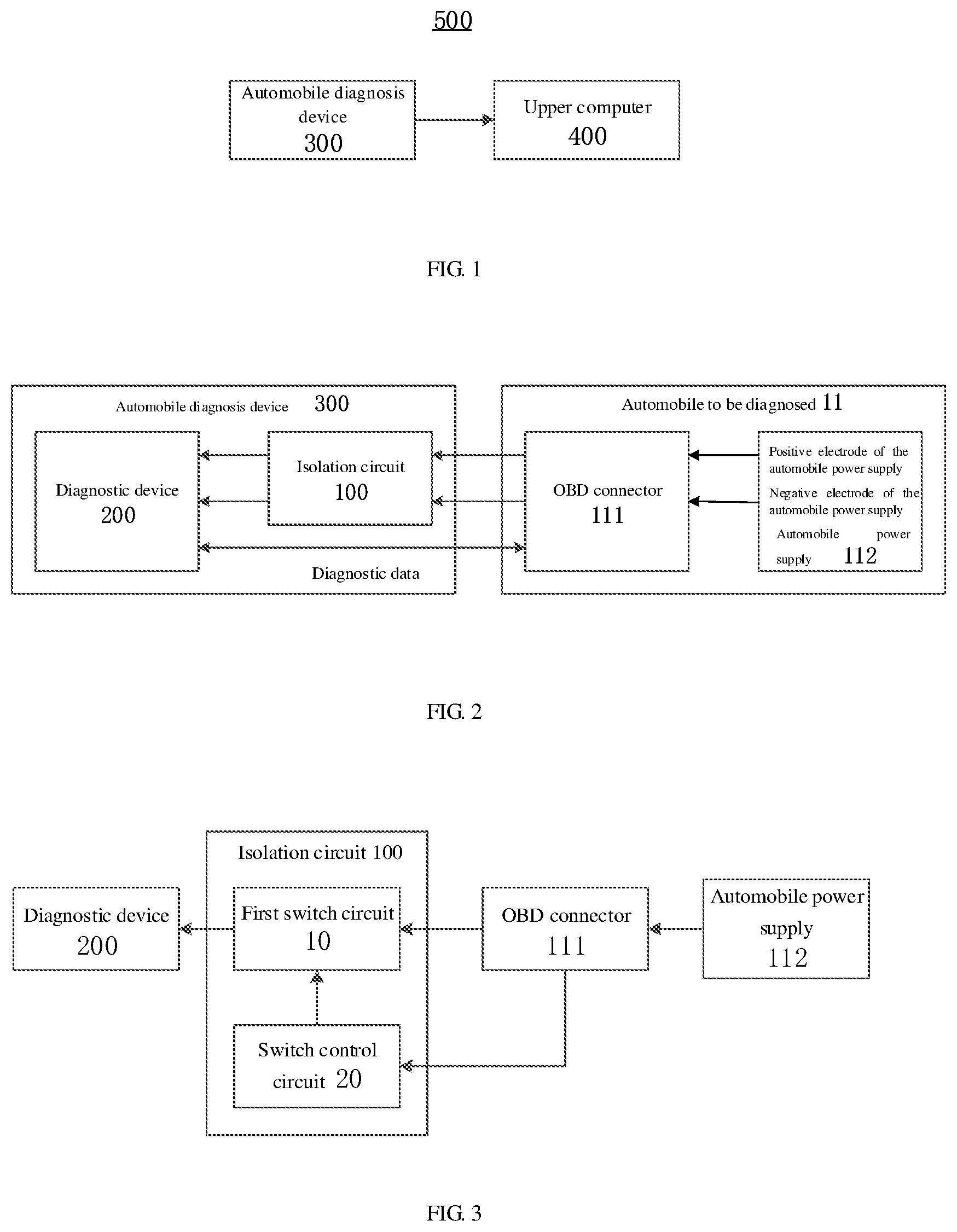 Patent US12351116 Figure 1 – Isolation circuit, automobile diagnosis device, and automobile diagnosis system