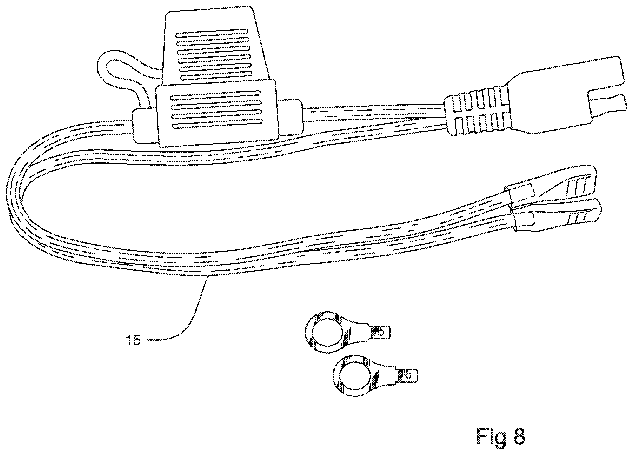Patent US12351118 Figure 8 – Electrical distribution system for personal water craft and recreational vehicles