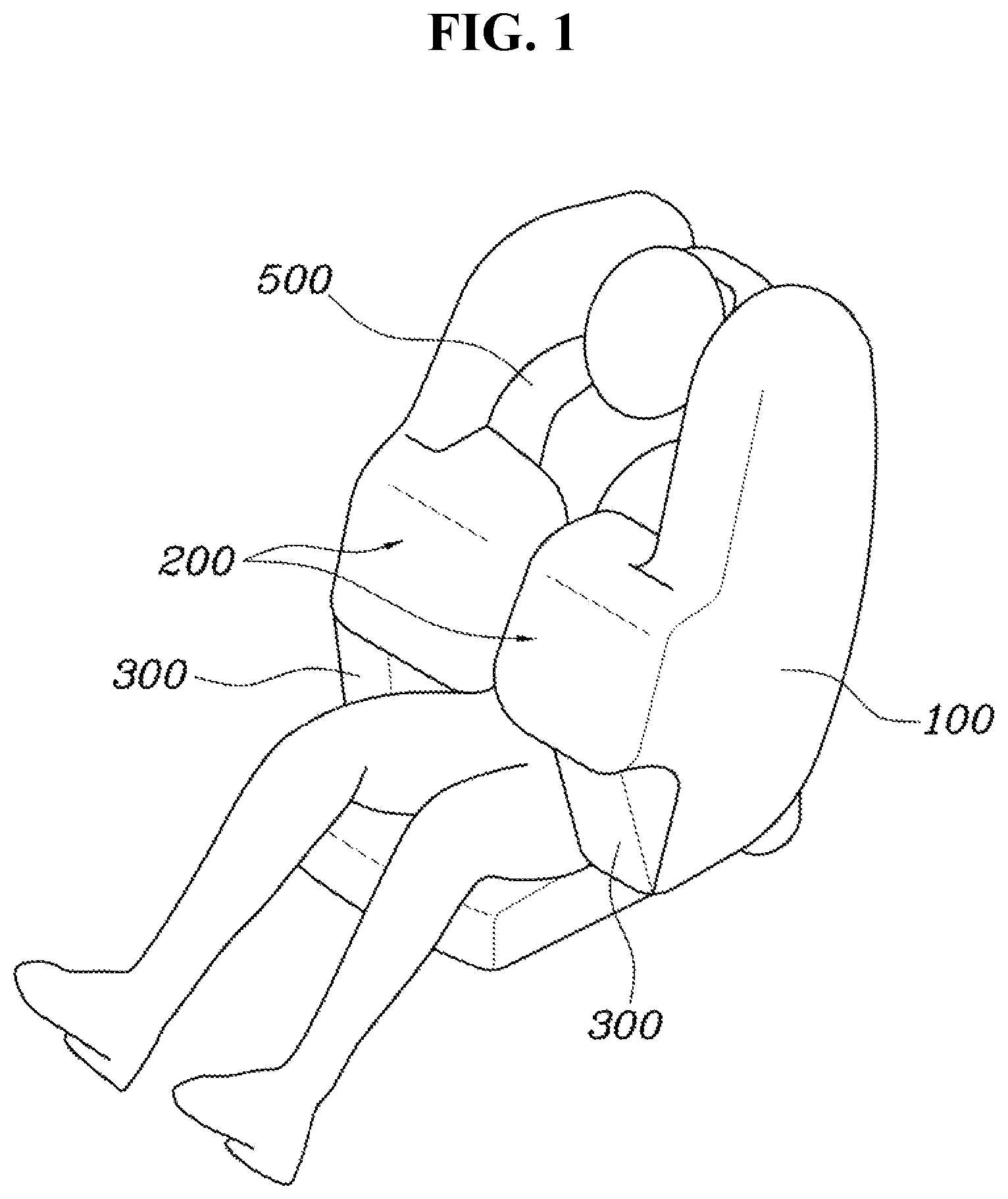 Patent US12351121 — Seat airbag device for vehicle — Figure 1