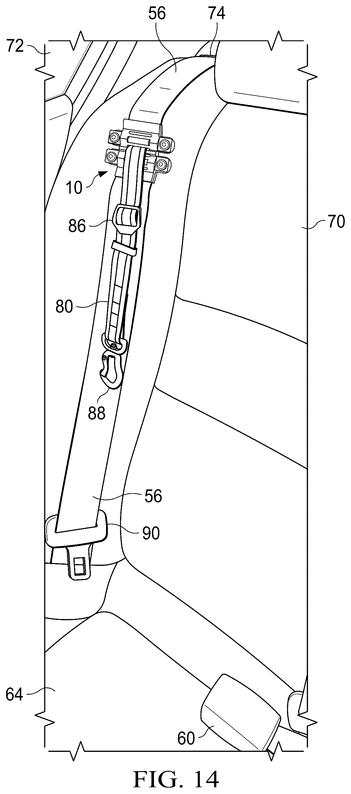 Patent US12351123 Figure 13 – Universal vehicle pet safety restraint device