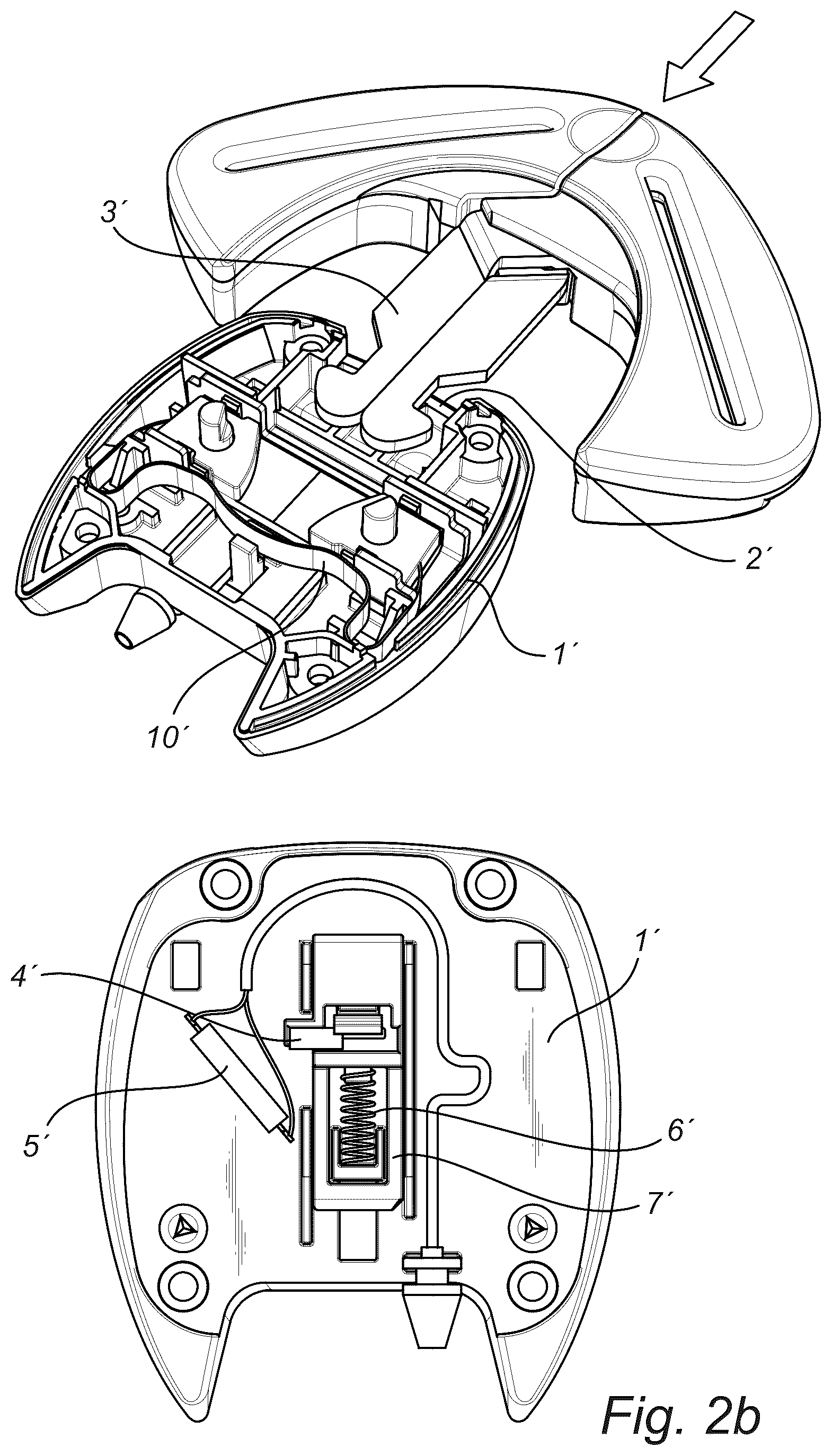 Patent US12351125 Figure 5 – Belt buckle for a safety belt in a child restraint system