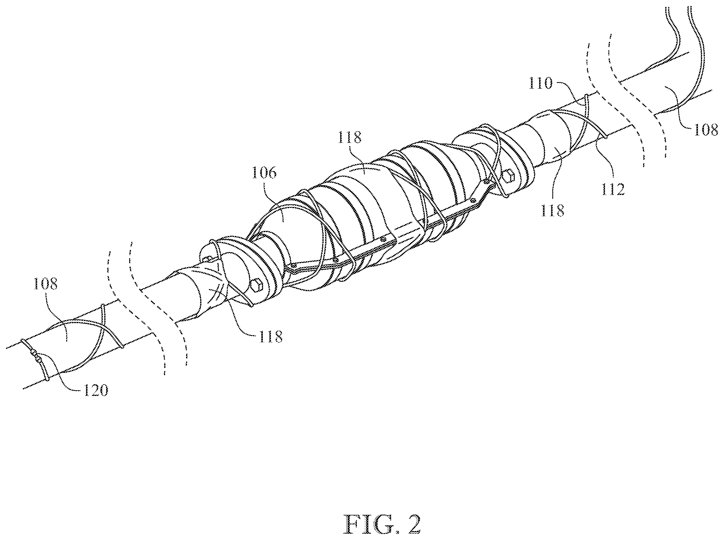 Patent US12351126 Figure 2 – Alarm system and method for detecting a removal of a catalytic converter or other item