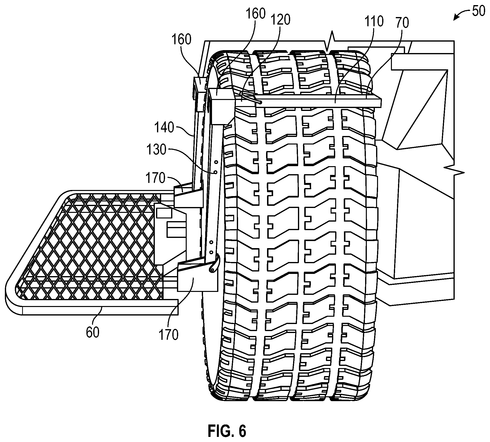 Patent US12351130 Figure 6 – Wheel step platform