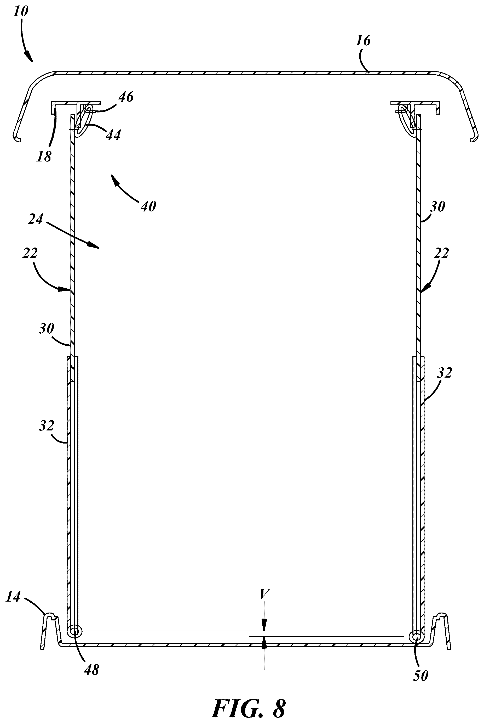 Patent US12351132 Figure 4 – Collapsible vehicle interior console