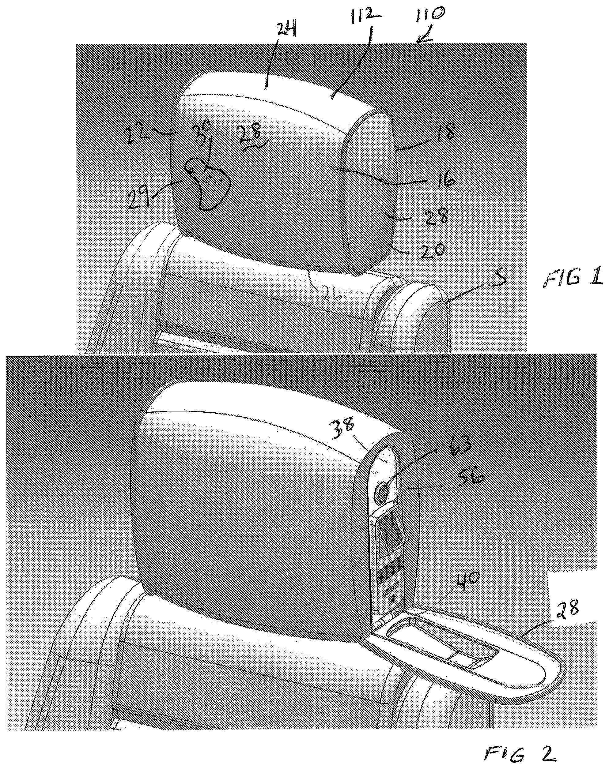 Patent US12351135 Figure 1 – Vehicle headrest safe