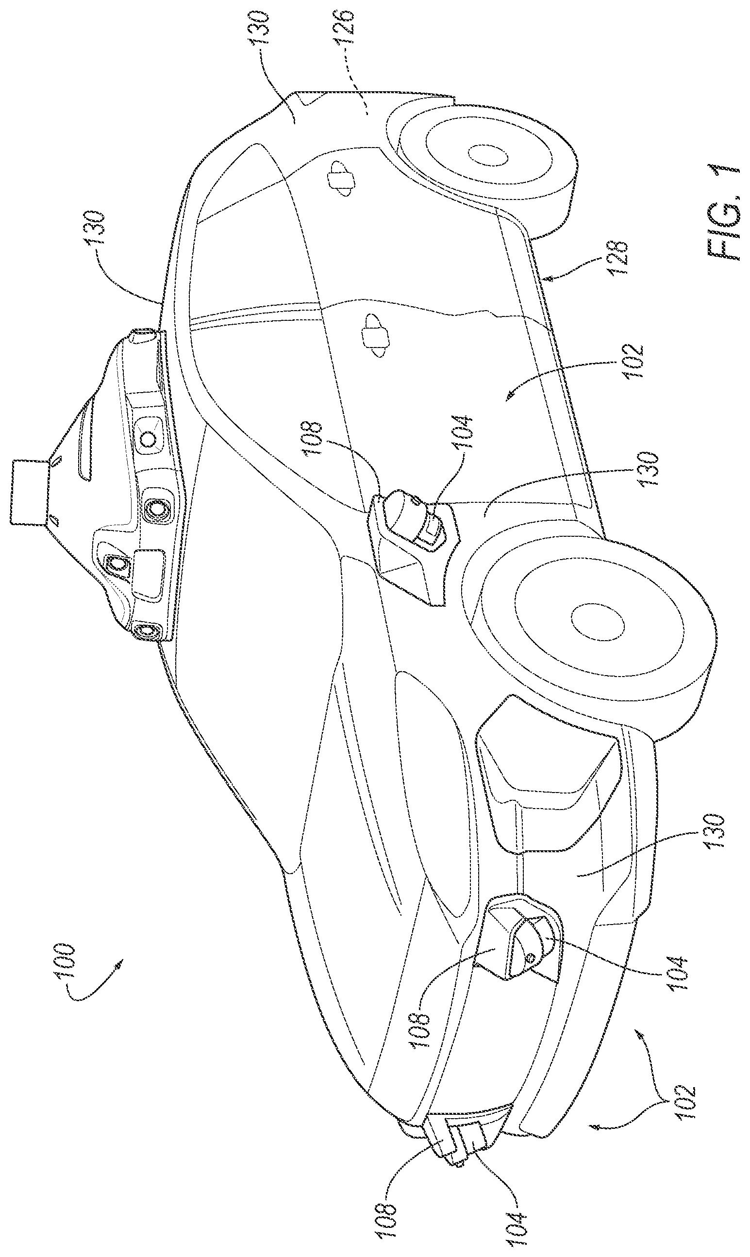 Patent US12351138 Figure 1 – Sensor assembly with cleaning
