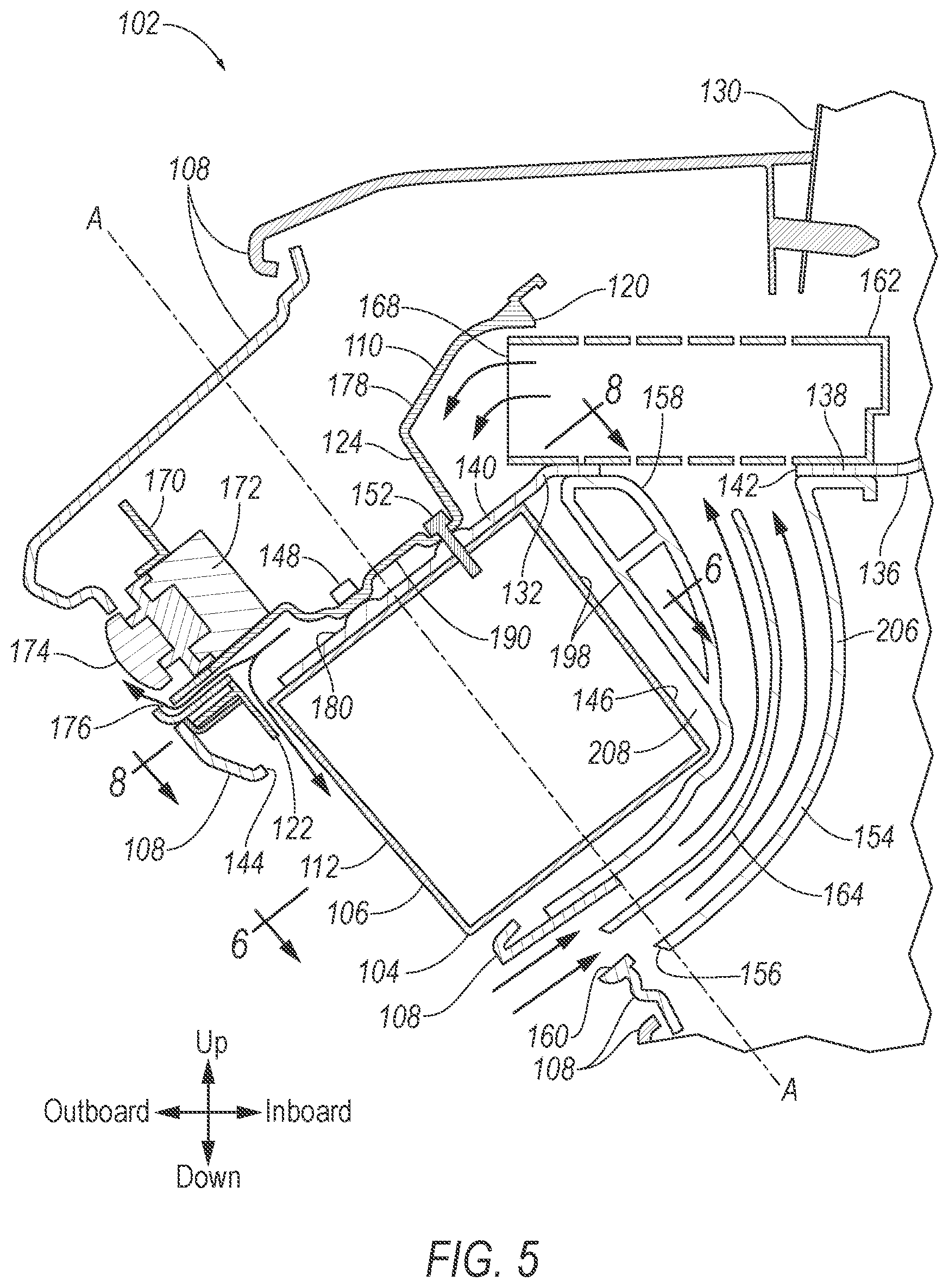 Patent US12351138 Figure 5 – Sensor assembly with cleaning