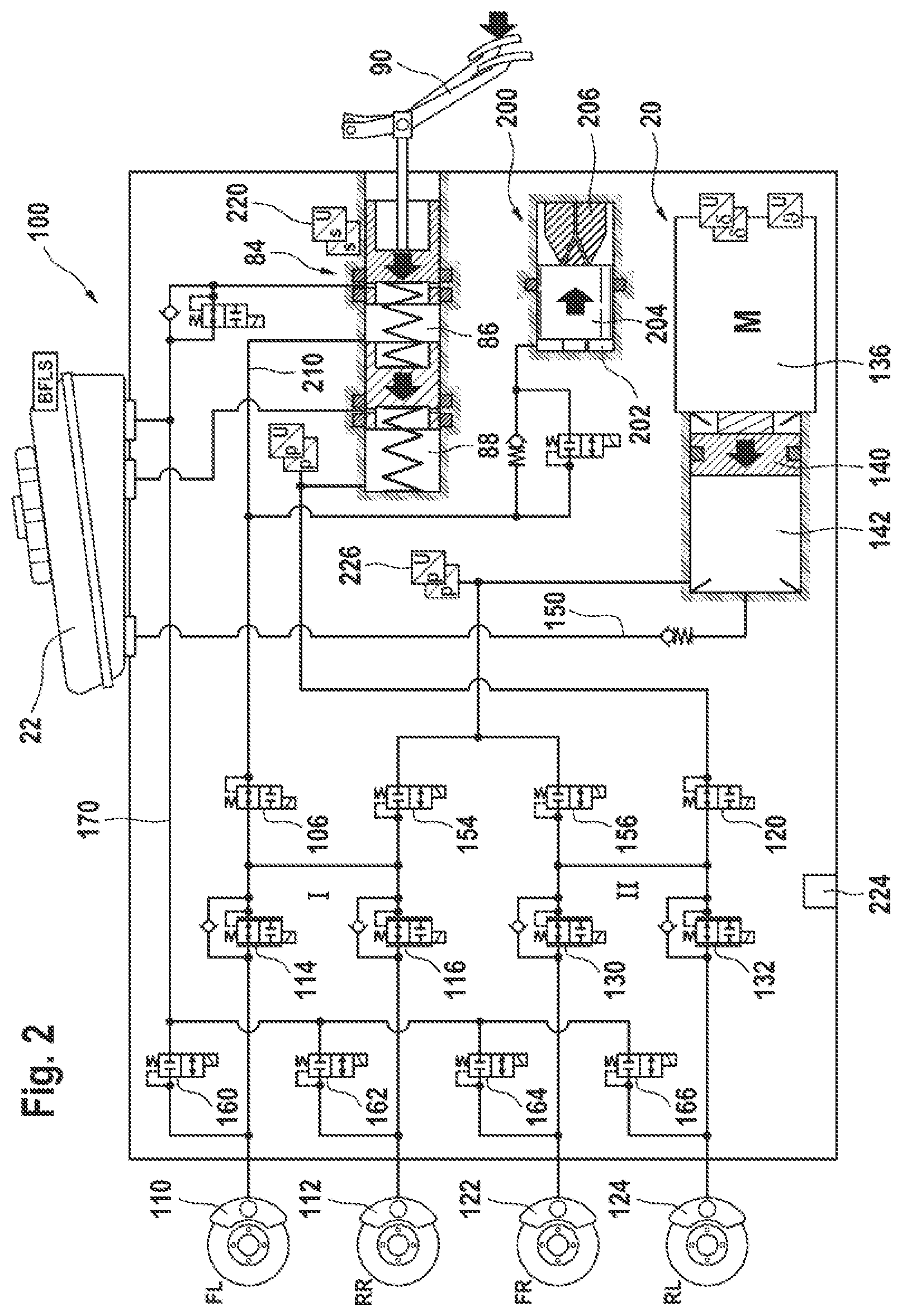 Patent US12351143 Figure 2 – Method for operating a brake system with an integrated parking brake, and brake system
