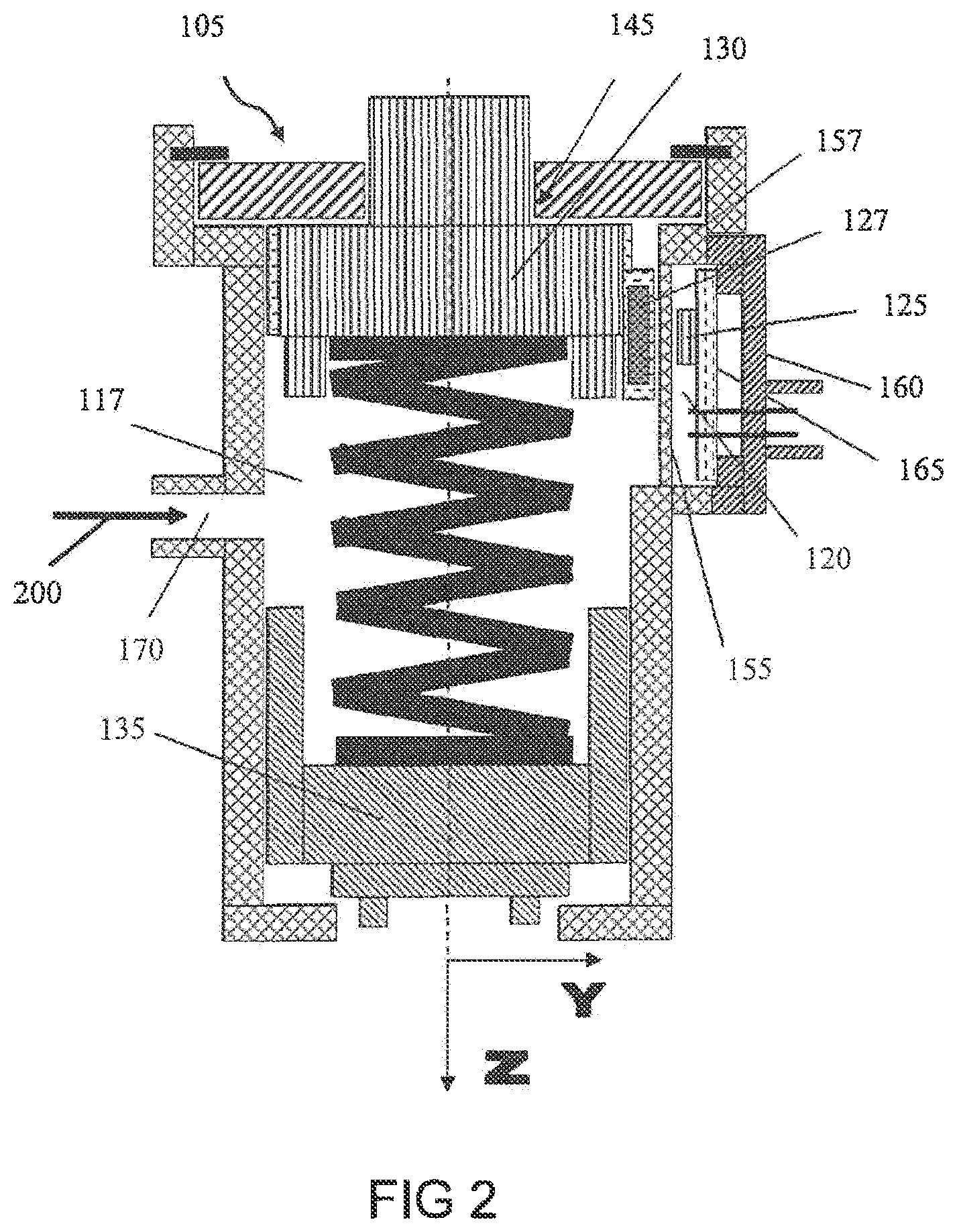 Patent US12351144 Figure 2 – Housing device and plunger for a brake device for a vehicle, brake device and method for operating a brake device