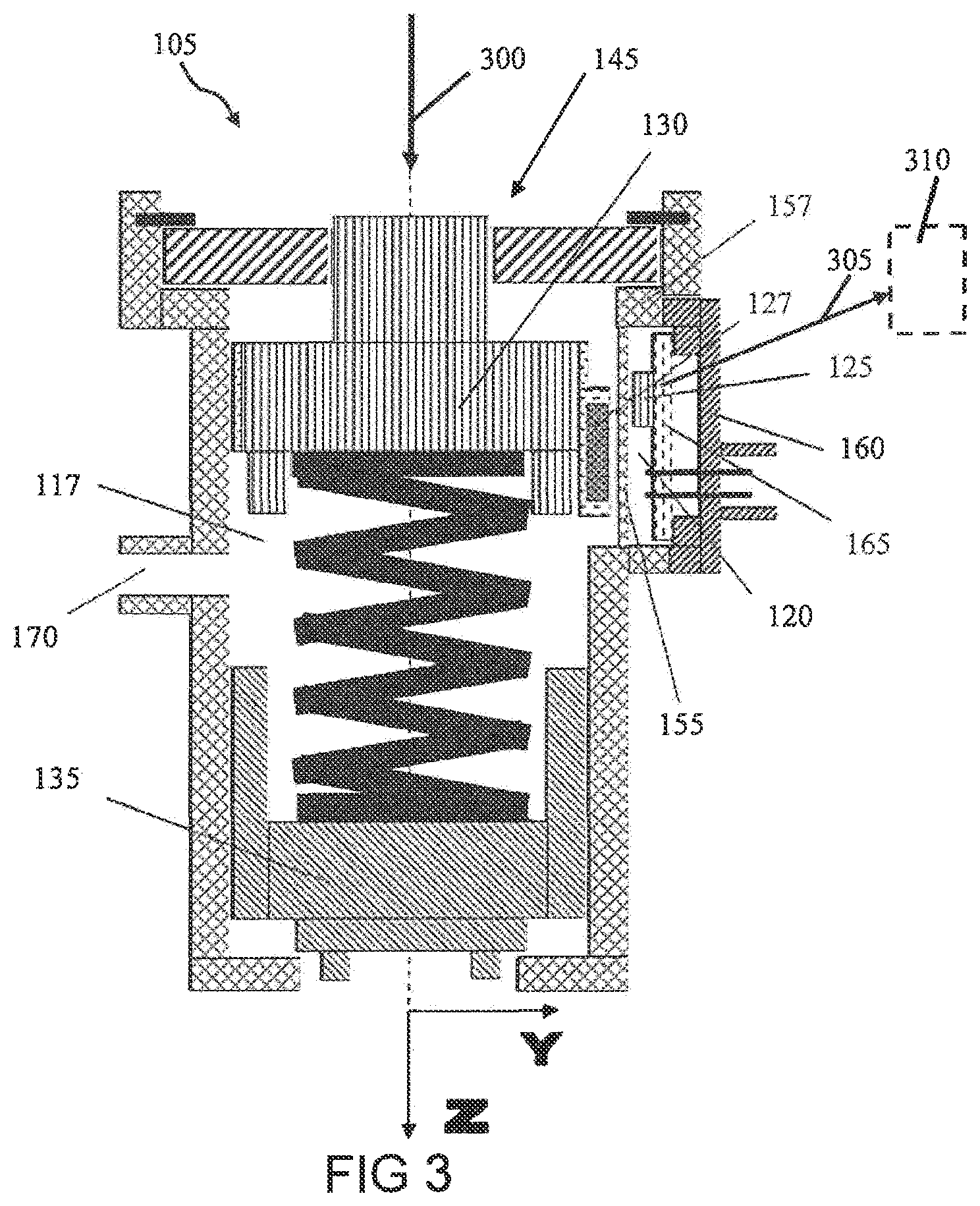 Patent US12351144 Figure 3 – Housing device and plunger for a brake device for a vehicle, brake device and method for operating a brake device