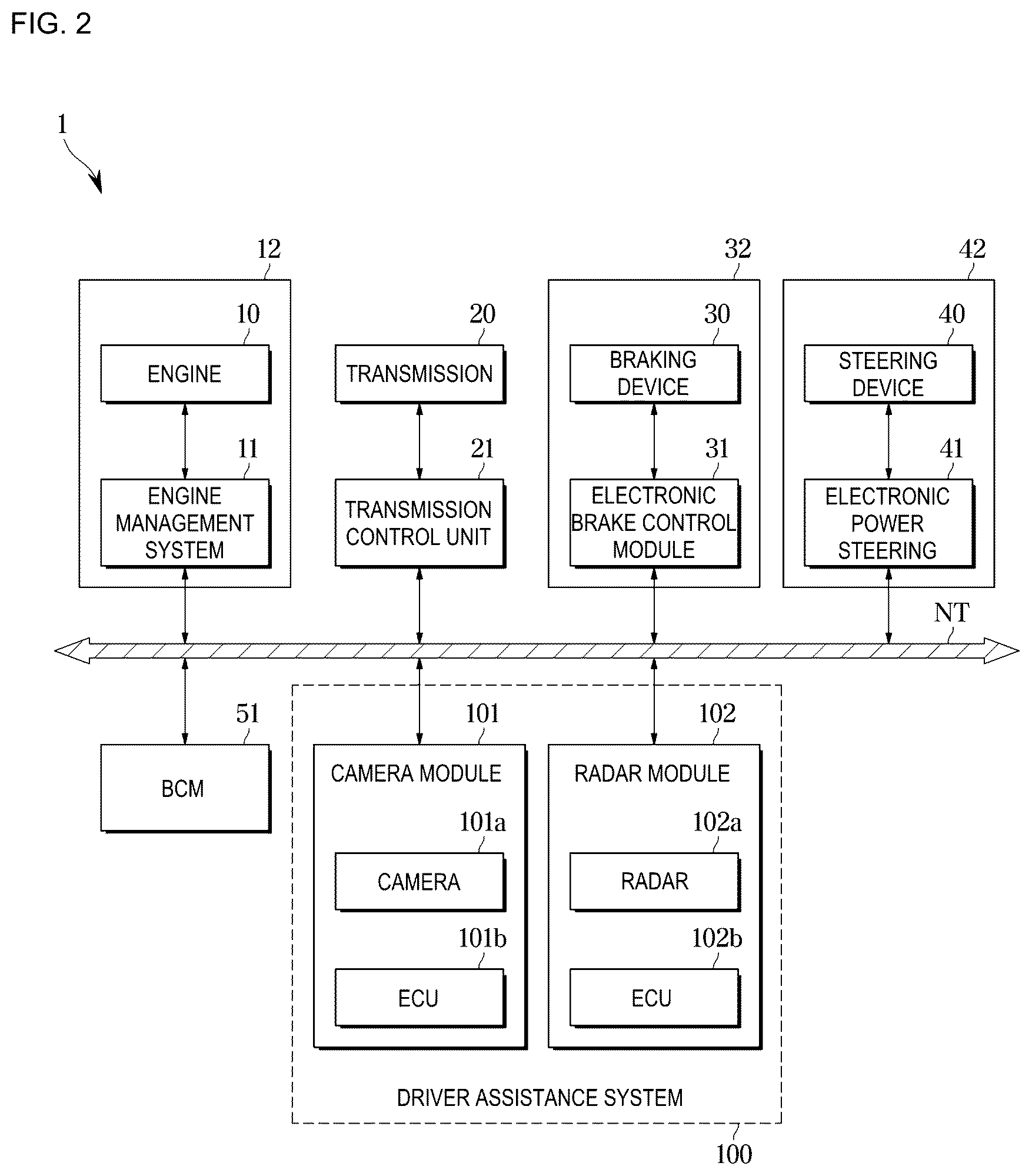 Patent US12351154 Figure 2 – Brake system and vehicle having the same