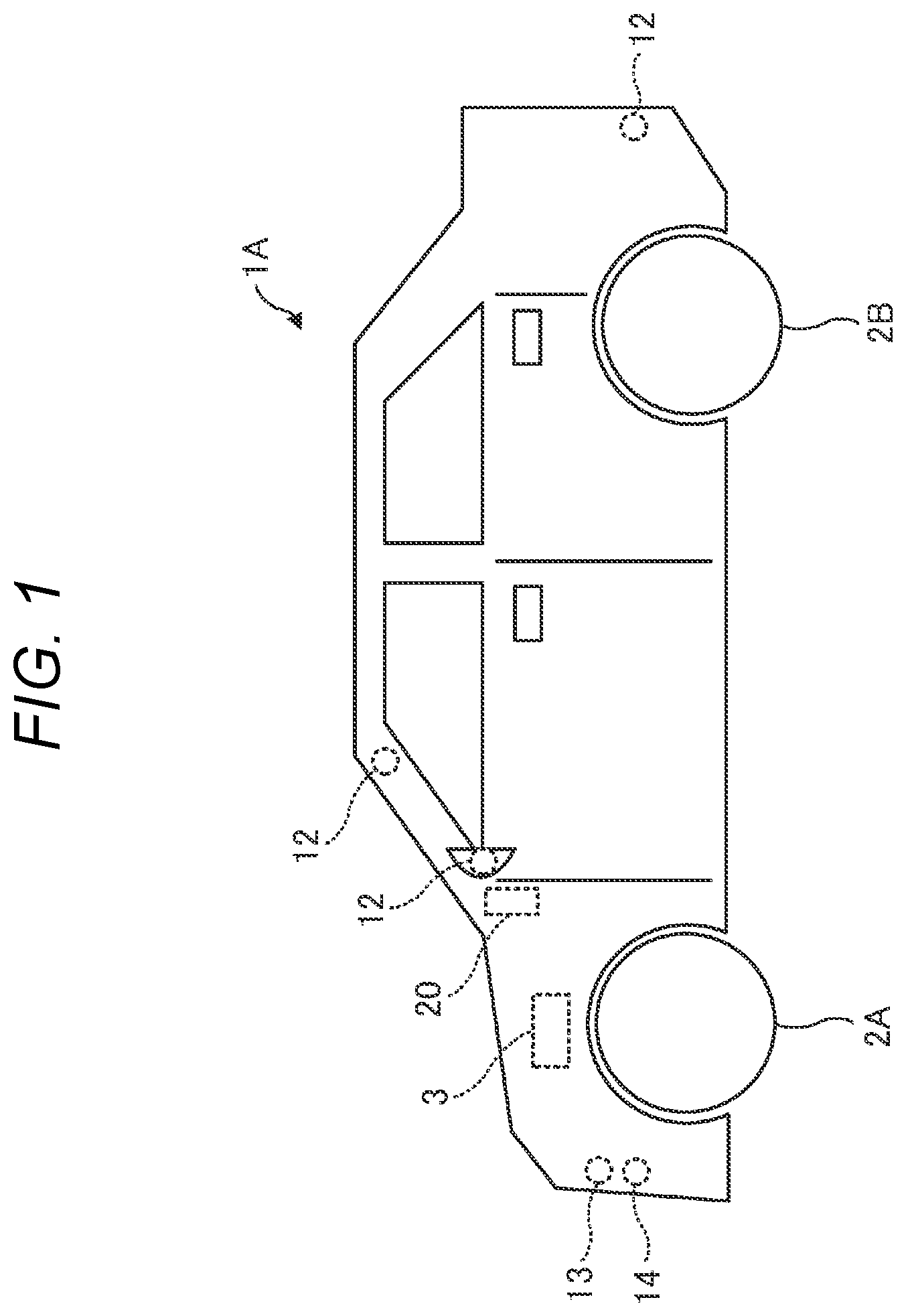 Patent US12351167 Figure 1 – Vehicle and control device