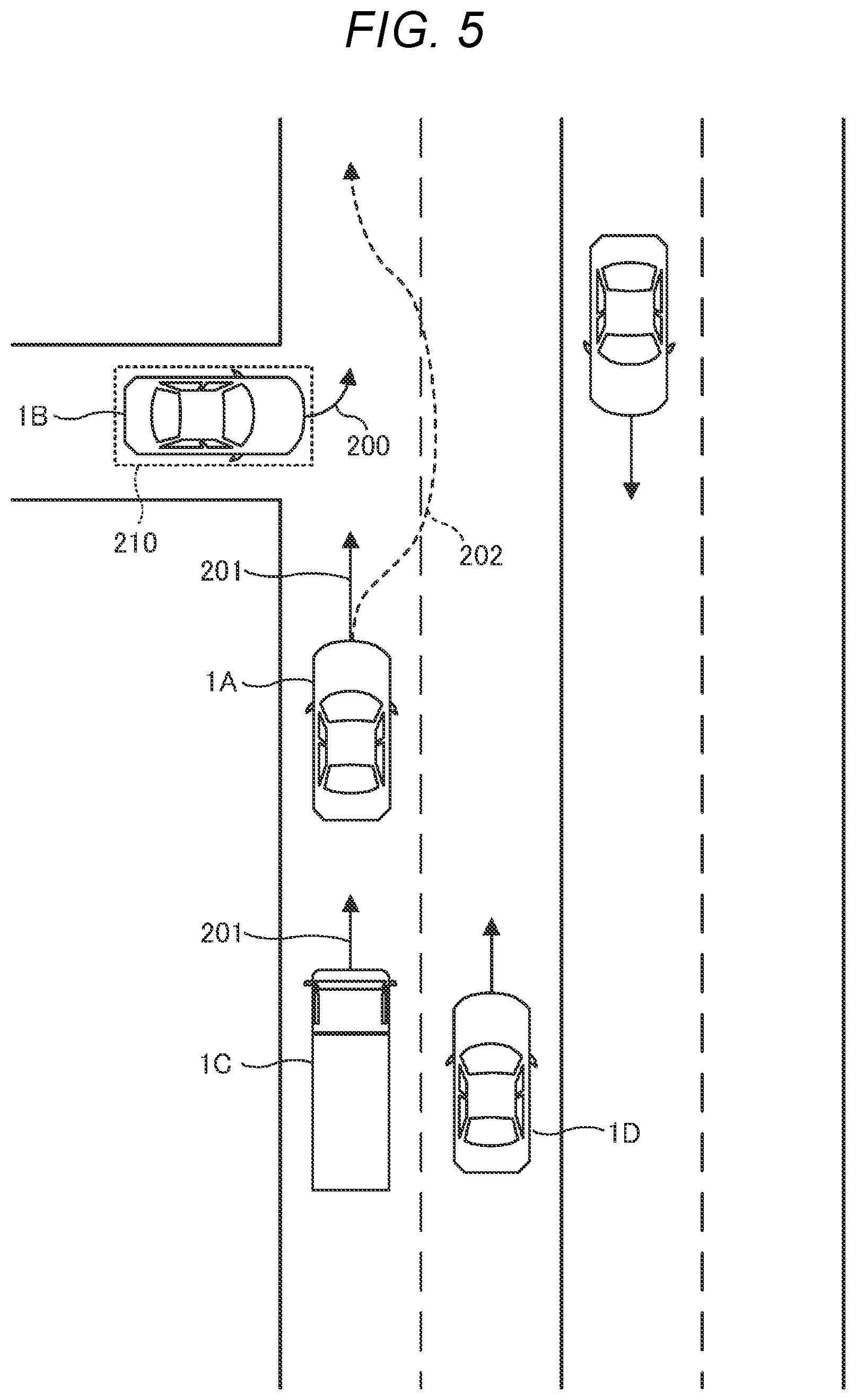 Patent US12351167 Figure 5 – Vehicle and control device