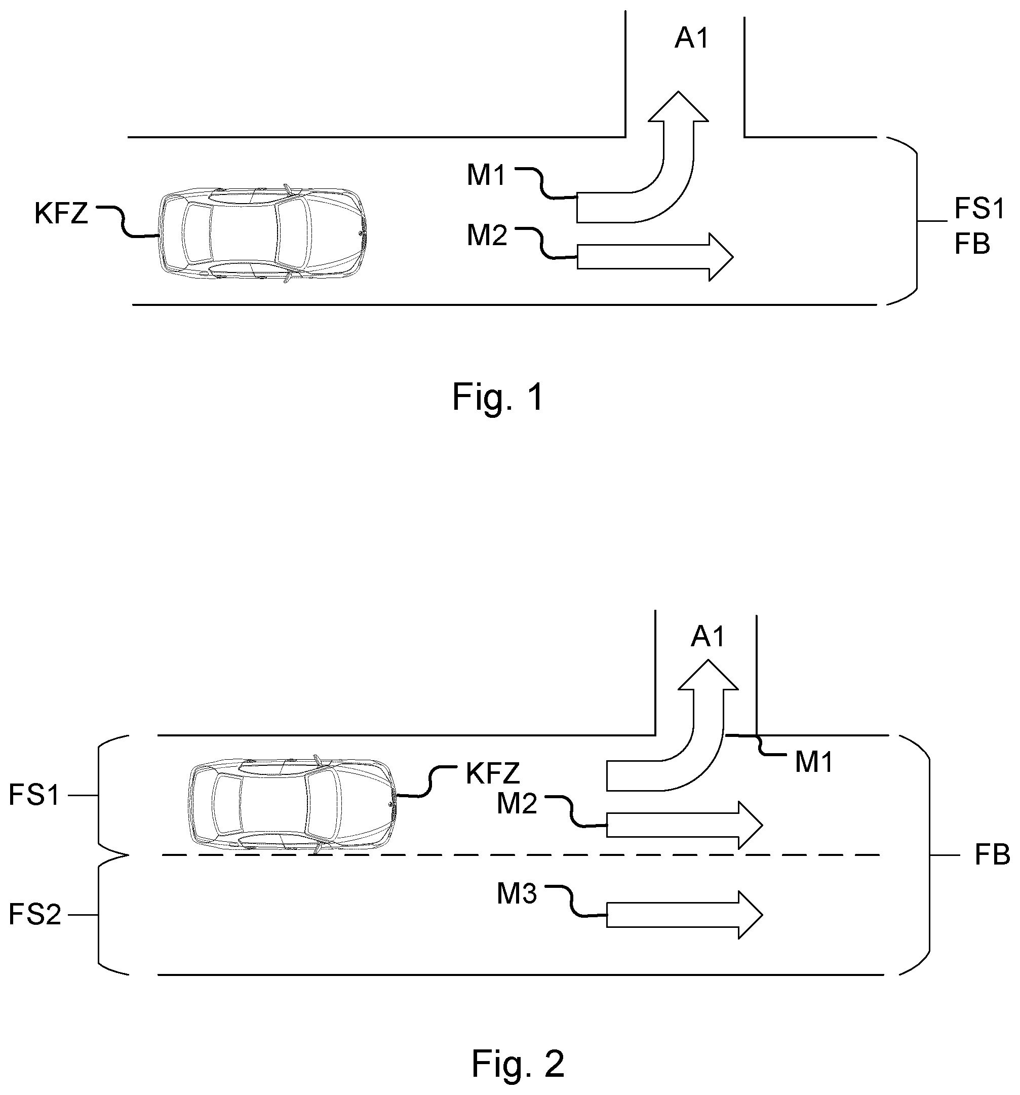 Patent US12351174 Figure 1 – Driver assistance system for the automated longitudinal guidance of a motor vehicle