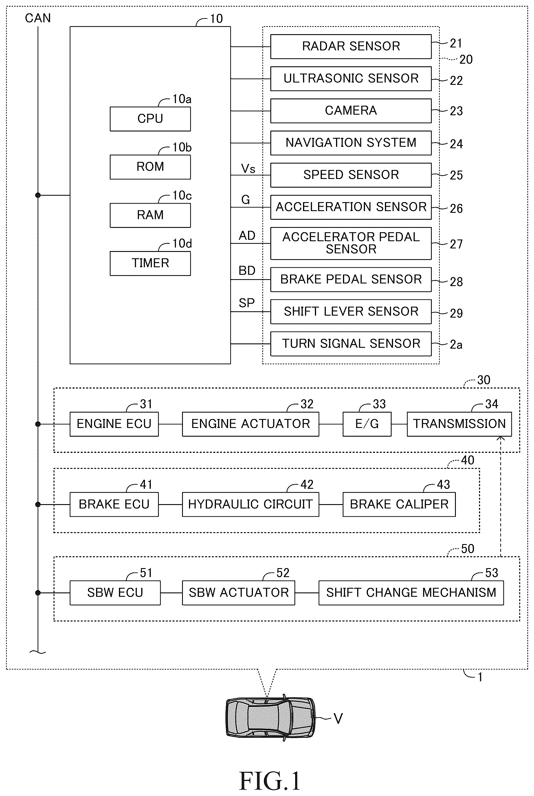 Patent US12351178 — Driving assistance device, driving assistance method, and driving assistance program — Figure 1